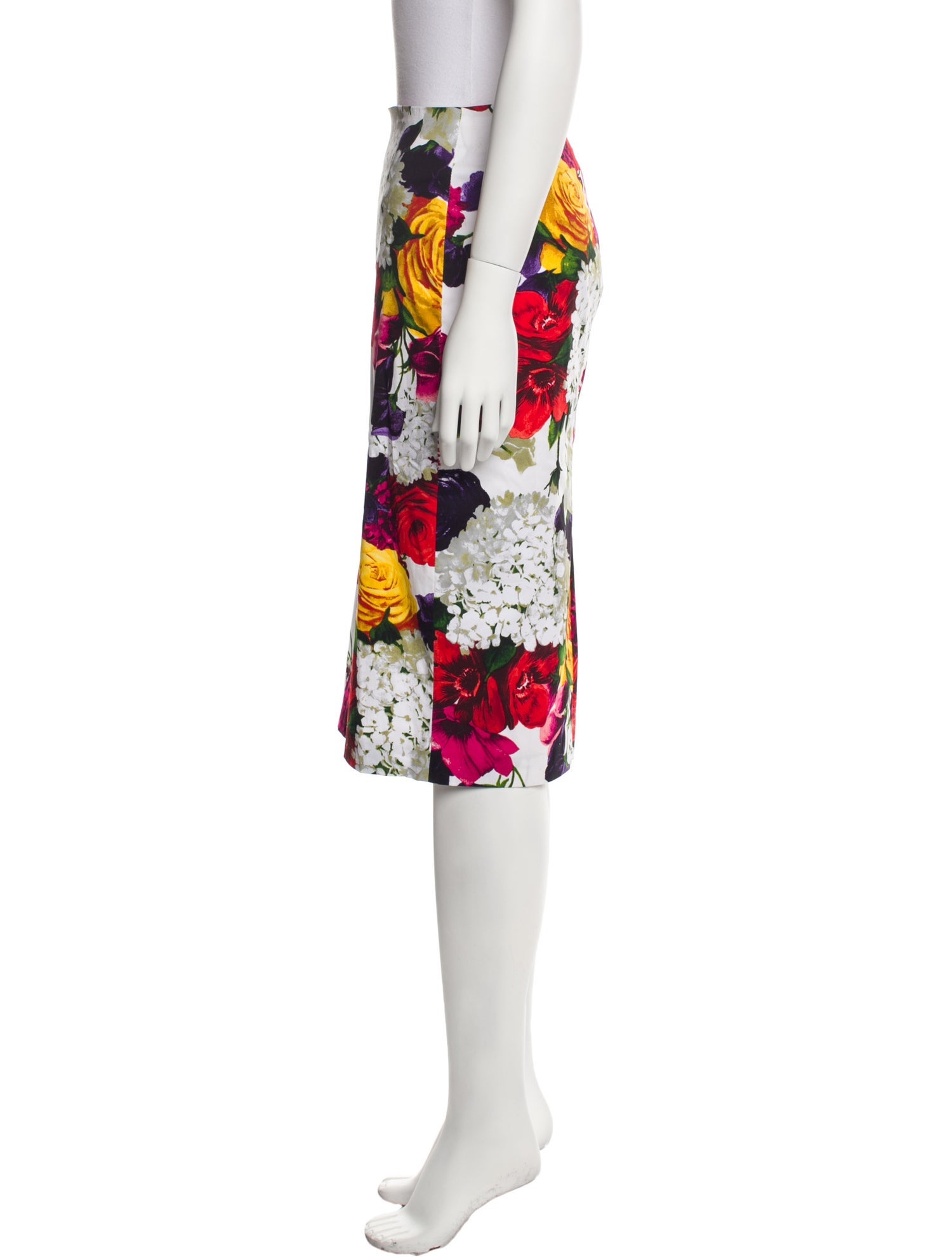 Samantha Sung Floral Print Knee-Length Skirt w/ Tags