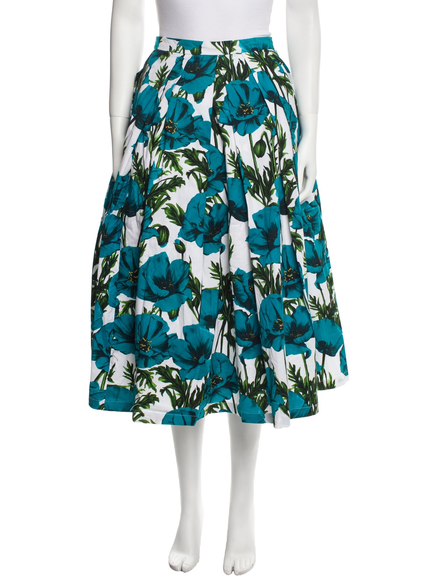 Samantha Sung Floral Print Midi Length Skirt w/ Tags