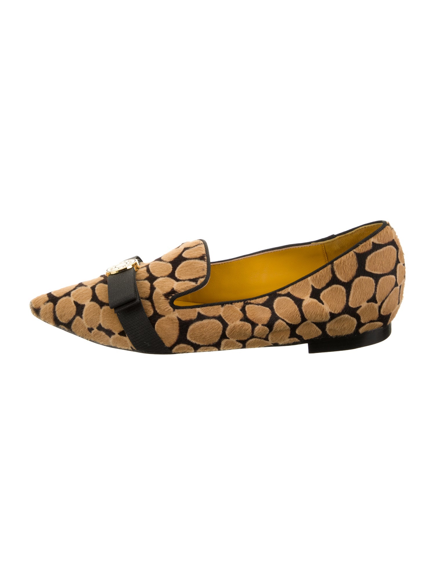 Samantha Sung Ponyhair Polka Dot Print Loafers