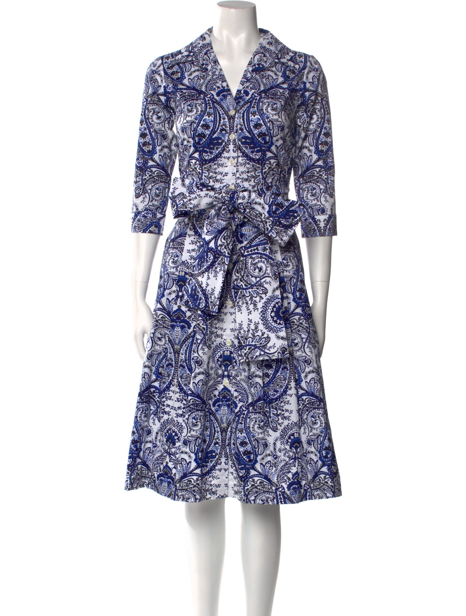 Samantha Sung Paisley Print Knee-Length Dress