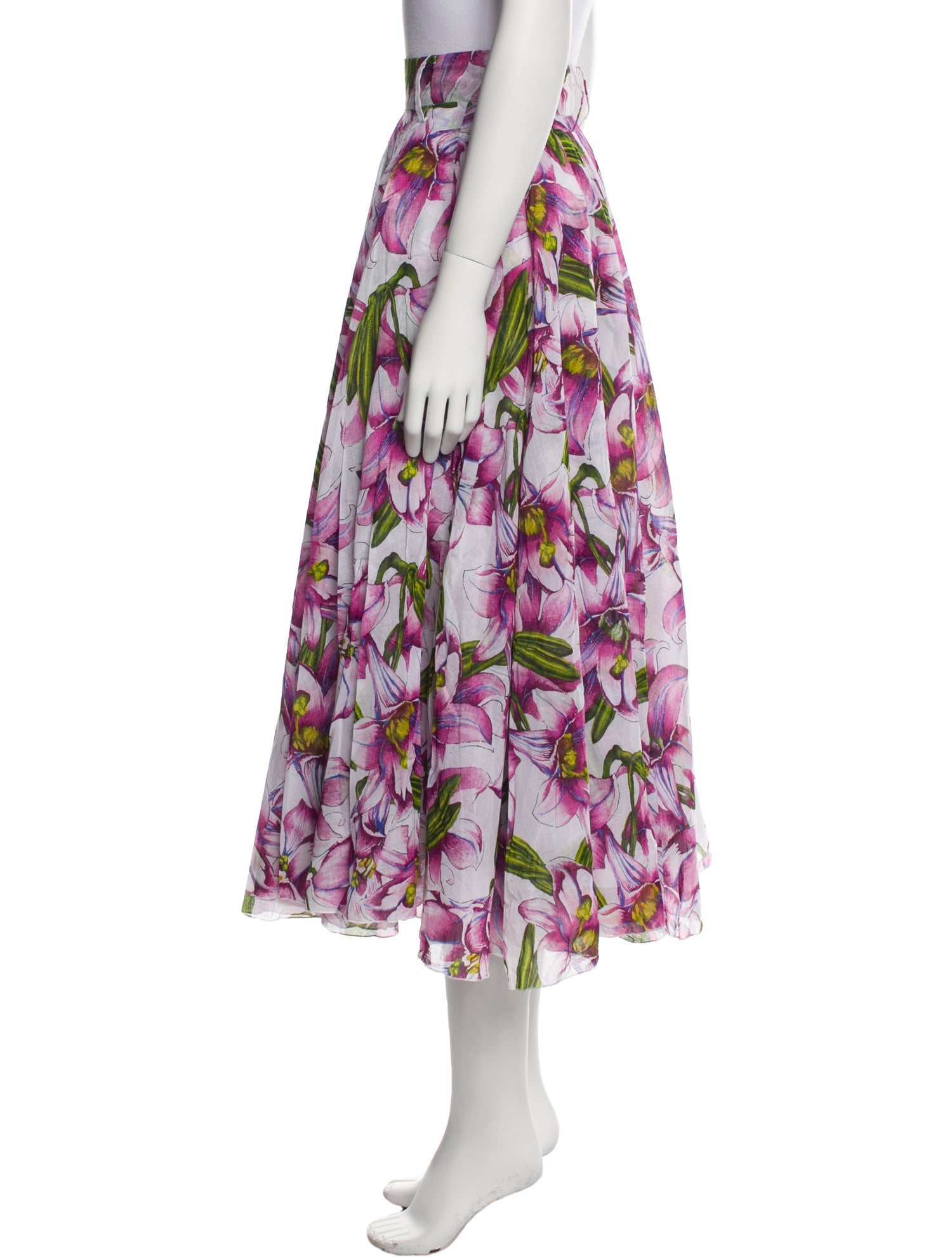 Samantha Sung Floral Print Midi Length Skirt w/ Tags