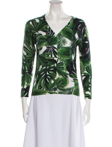 Samantha Sung Knitwear Silk Printed Sweater S
