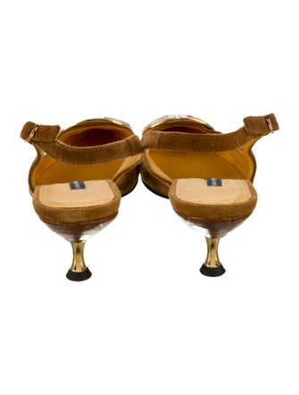 Samantha Sung Suede Slingback Pumps