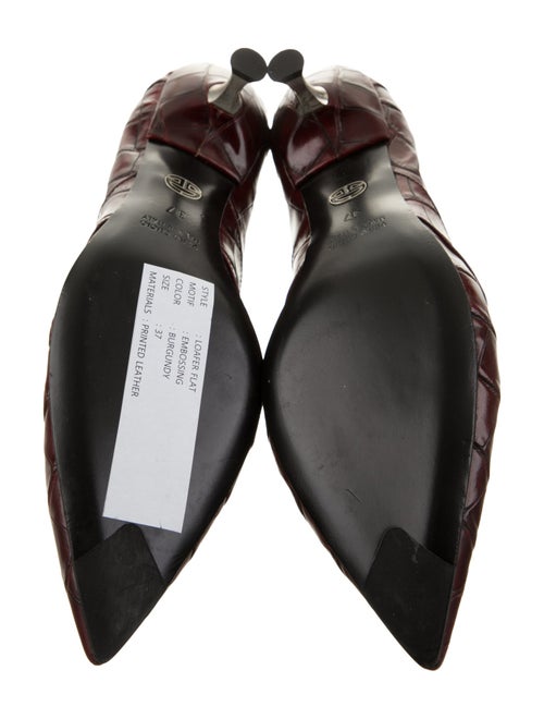 Samantha Sung Embossed Leather Animal Print Pumps