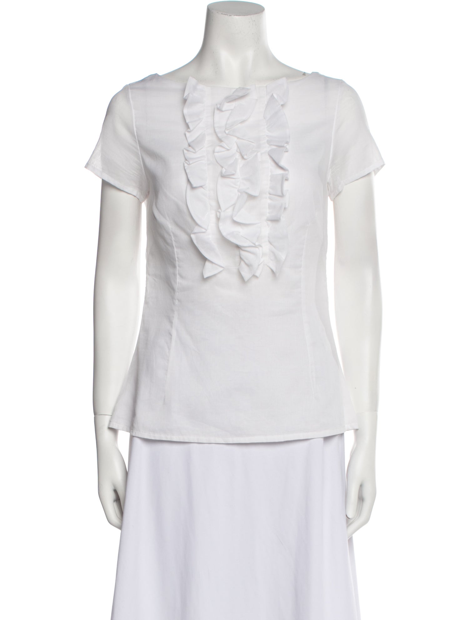 Samantha Sung Bateau Neckline Short Sleeve Blouse