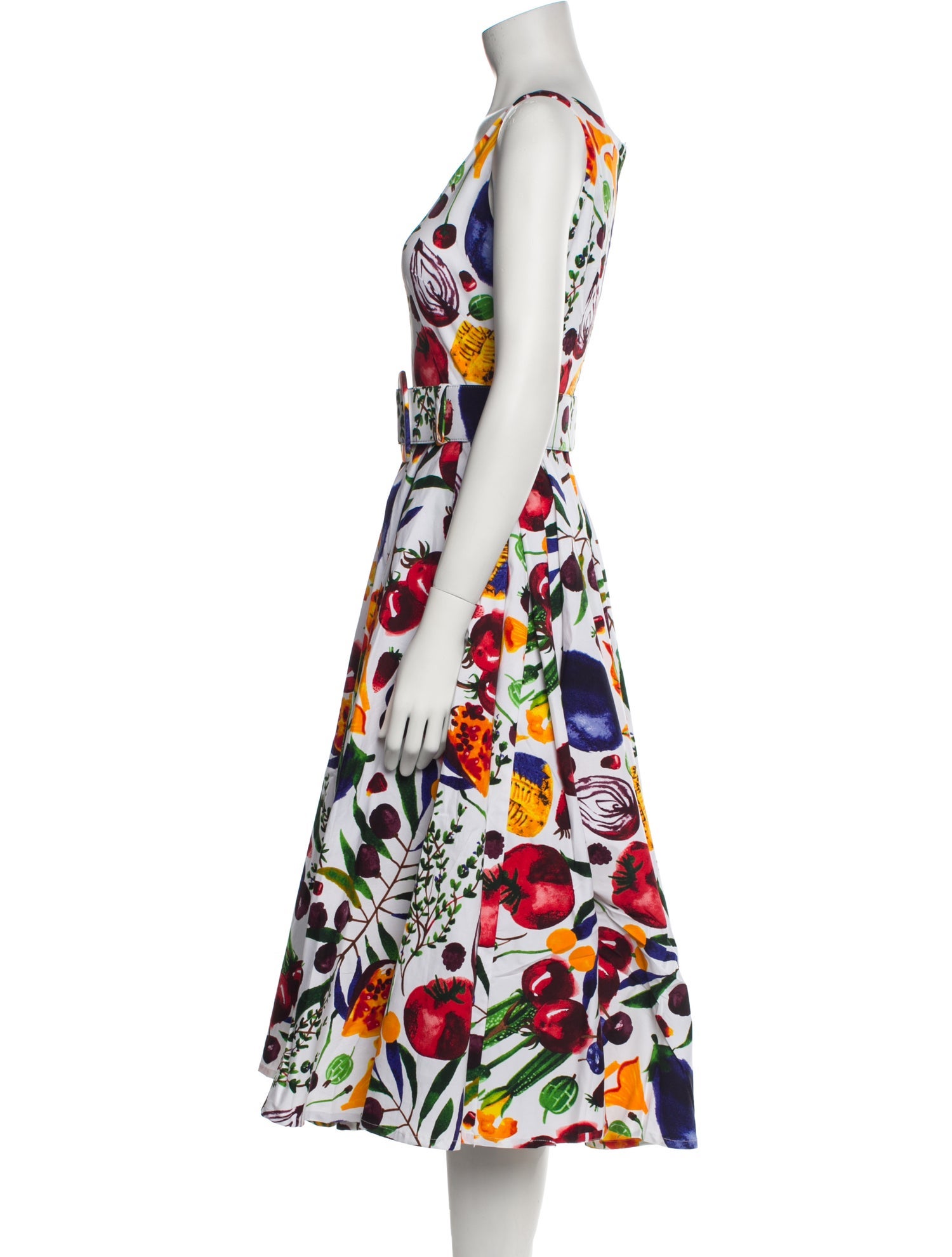 Samantha Sung Floral Print Midi Length Dress w/ Tags