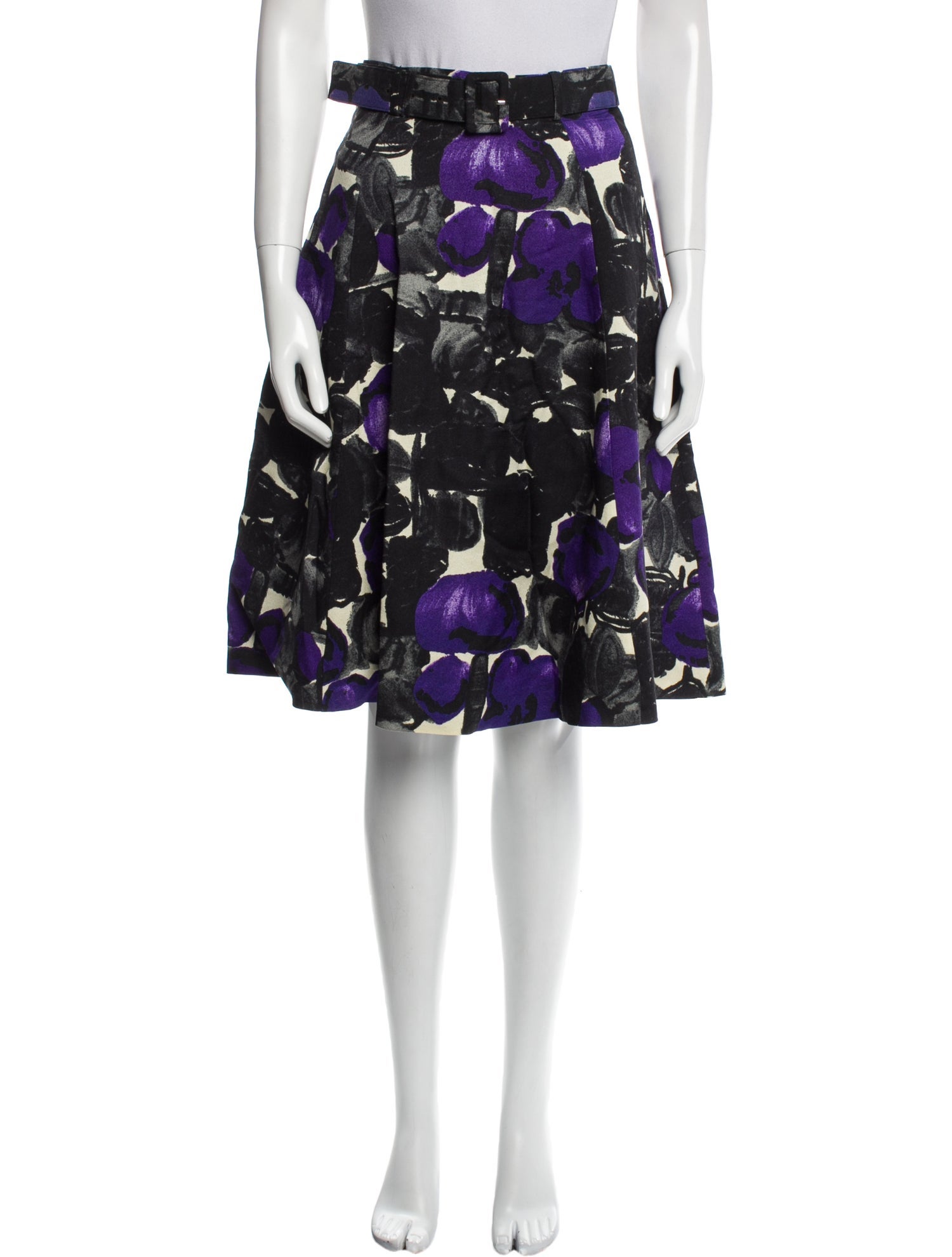 Samantha Sung Wool Knee-Length Skirt