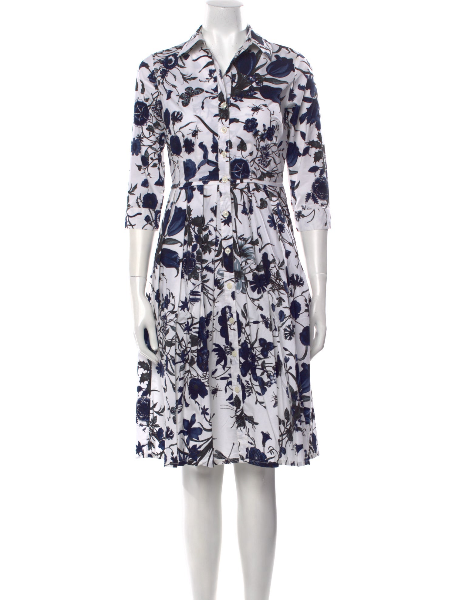 Samantha Sung Floral Print Knee-Length Dress