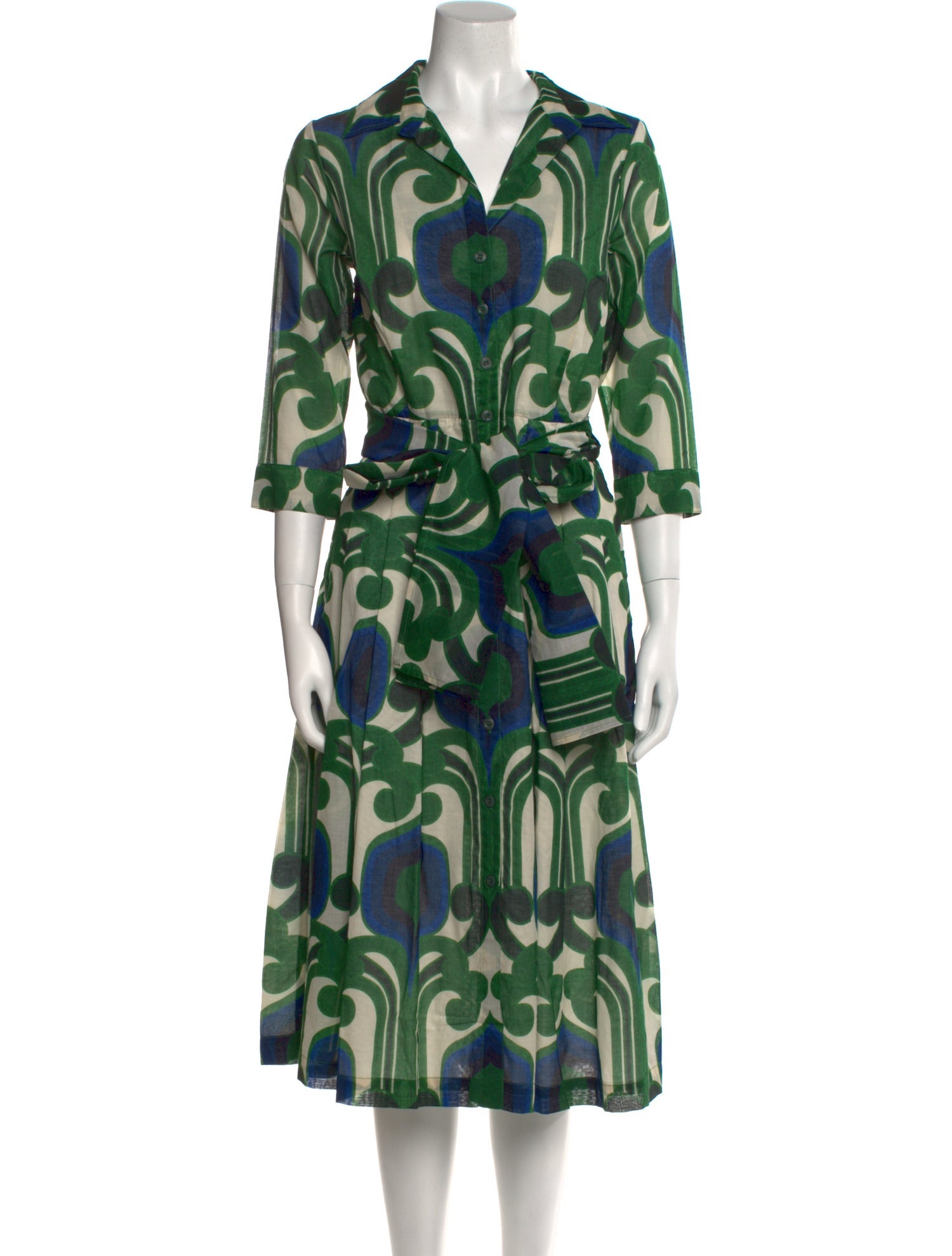 Samantha Sung Printed Midi Length Dress w/ Tags