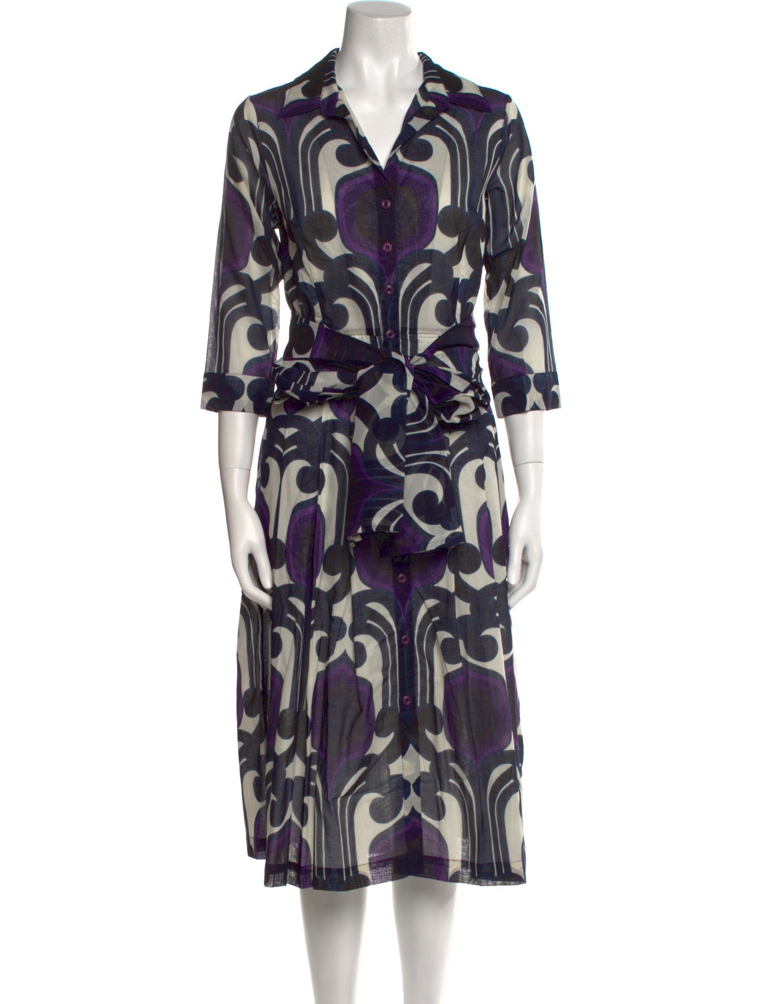 Samantha Sung Printed Midi Length Dress w/ Tags