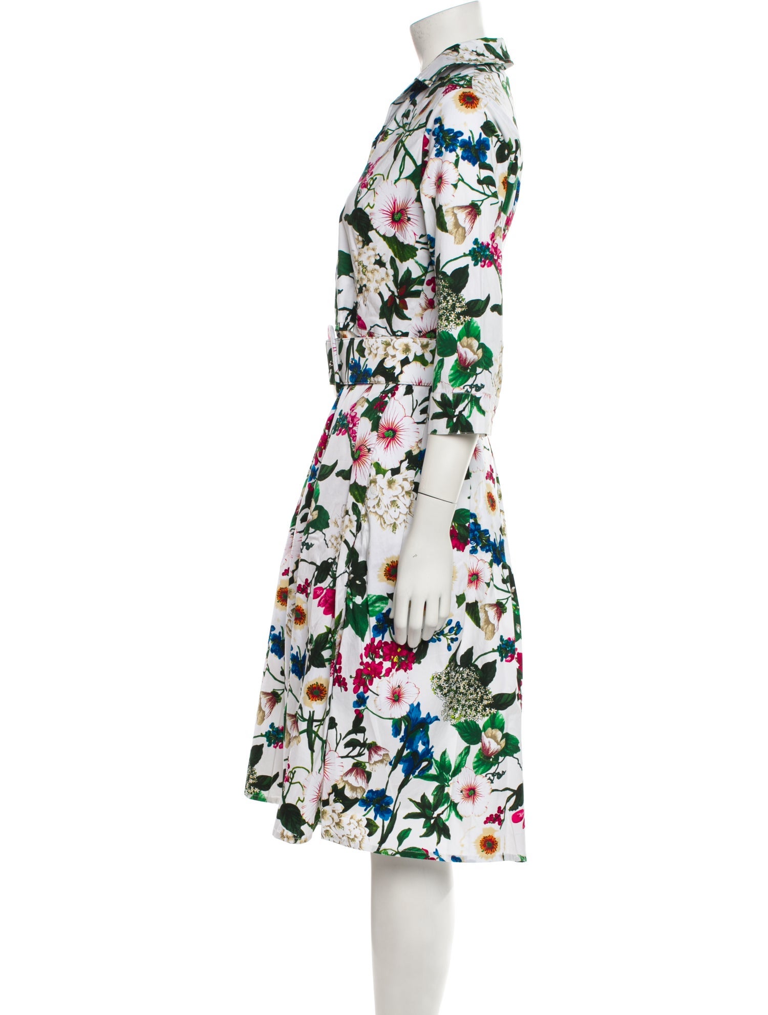 Samantha Sung Floral Print Midi Length Dress w/ Tags