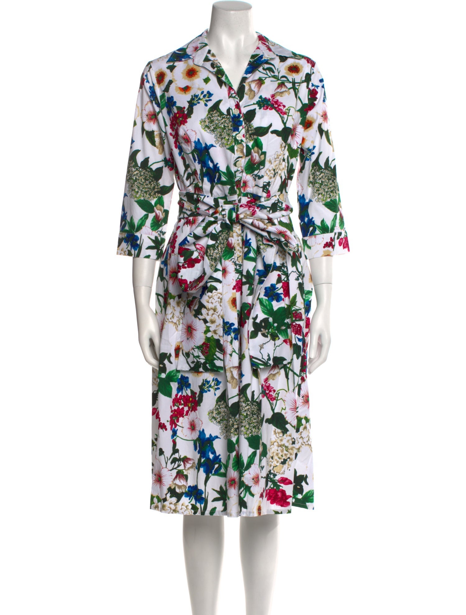 Samantha Sung Floral Print Midi Length Dress w/ Tags