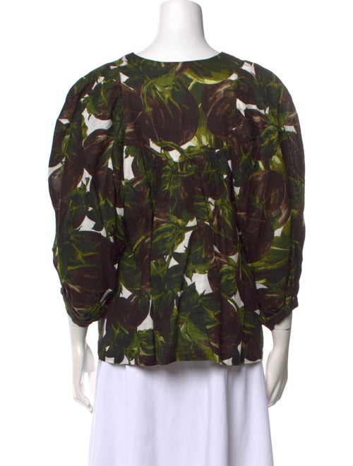 Samantha Sung Linen Printed Blouse