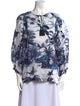 Samantha Sung Linen Printed Blouse