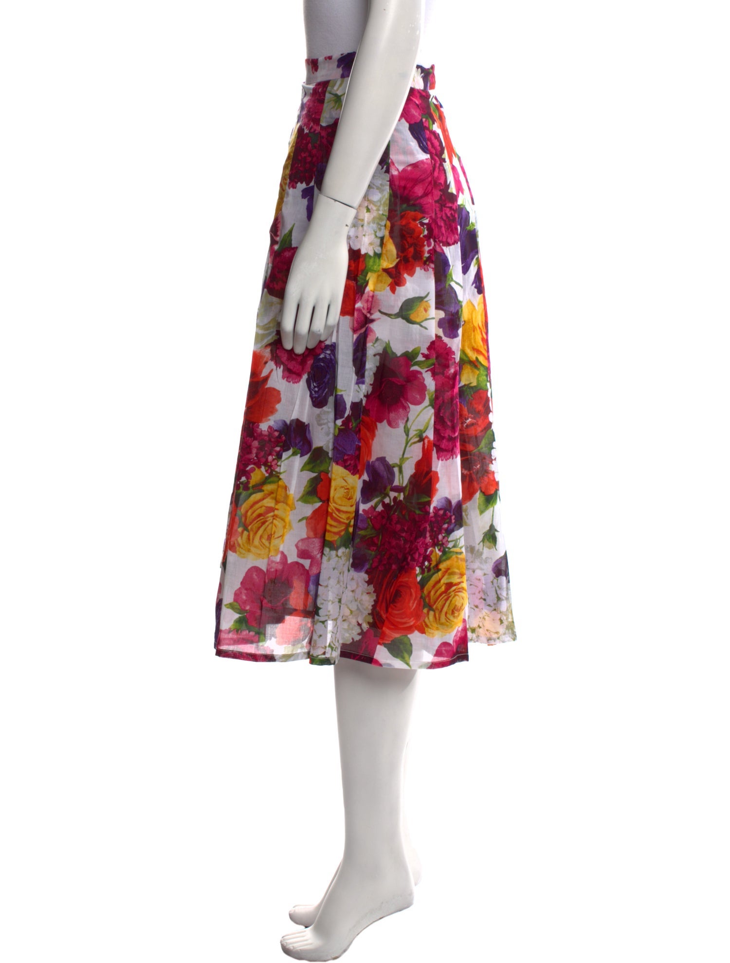 Samantha Sung Floral Print Midi Length Skirt