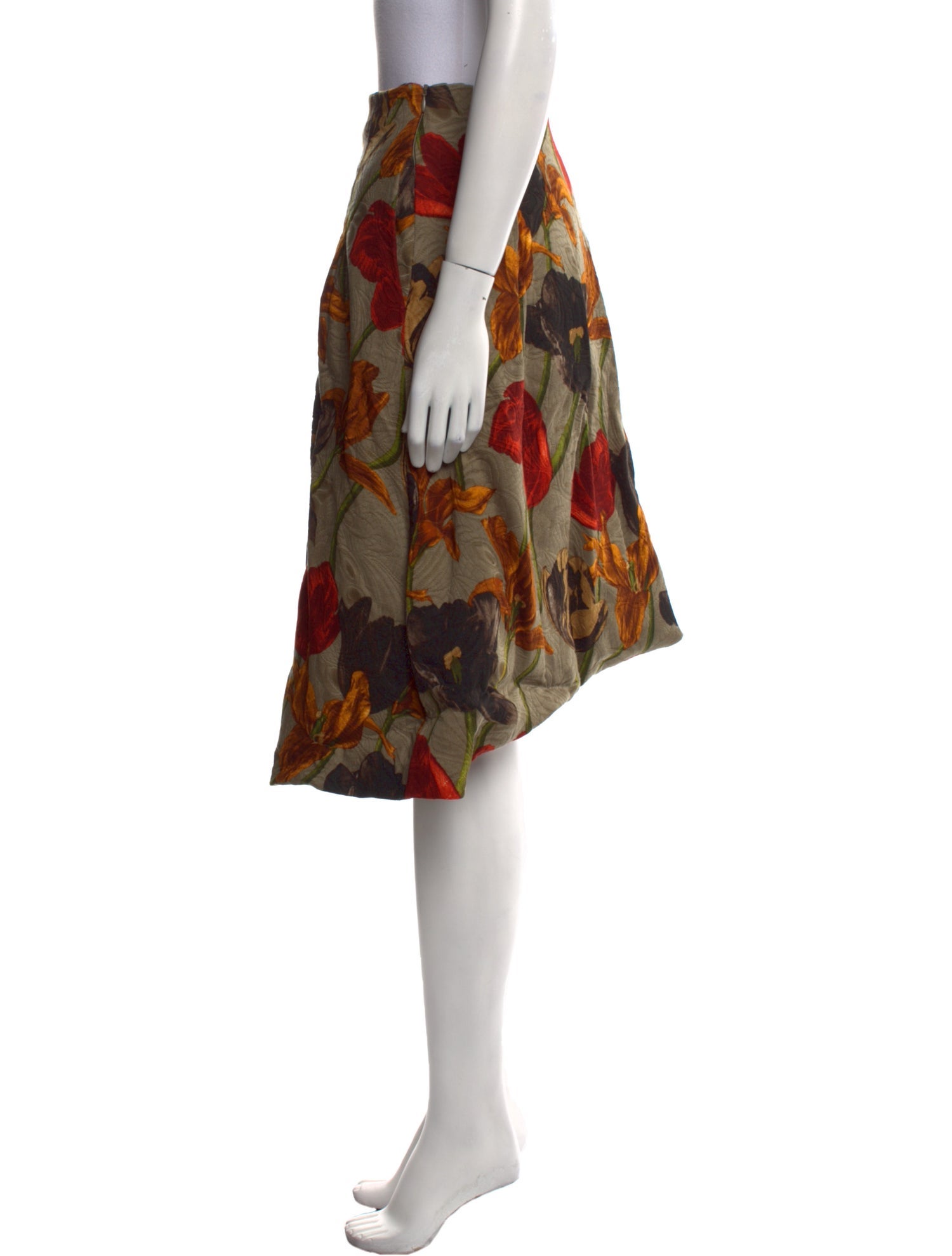 Samantha Sung Floral Print Knee-Length Skirt