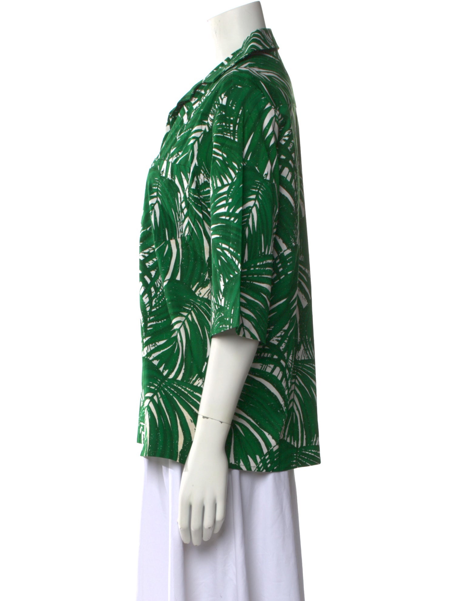 Samantha Sung Printed Three-Quarter Sleeve Blouse