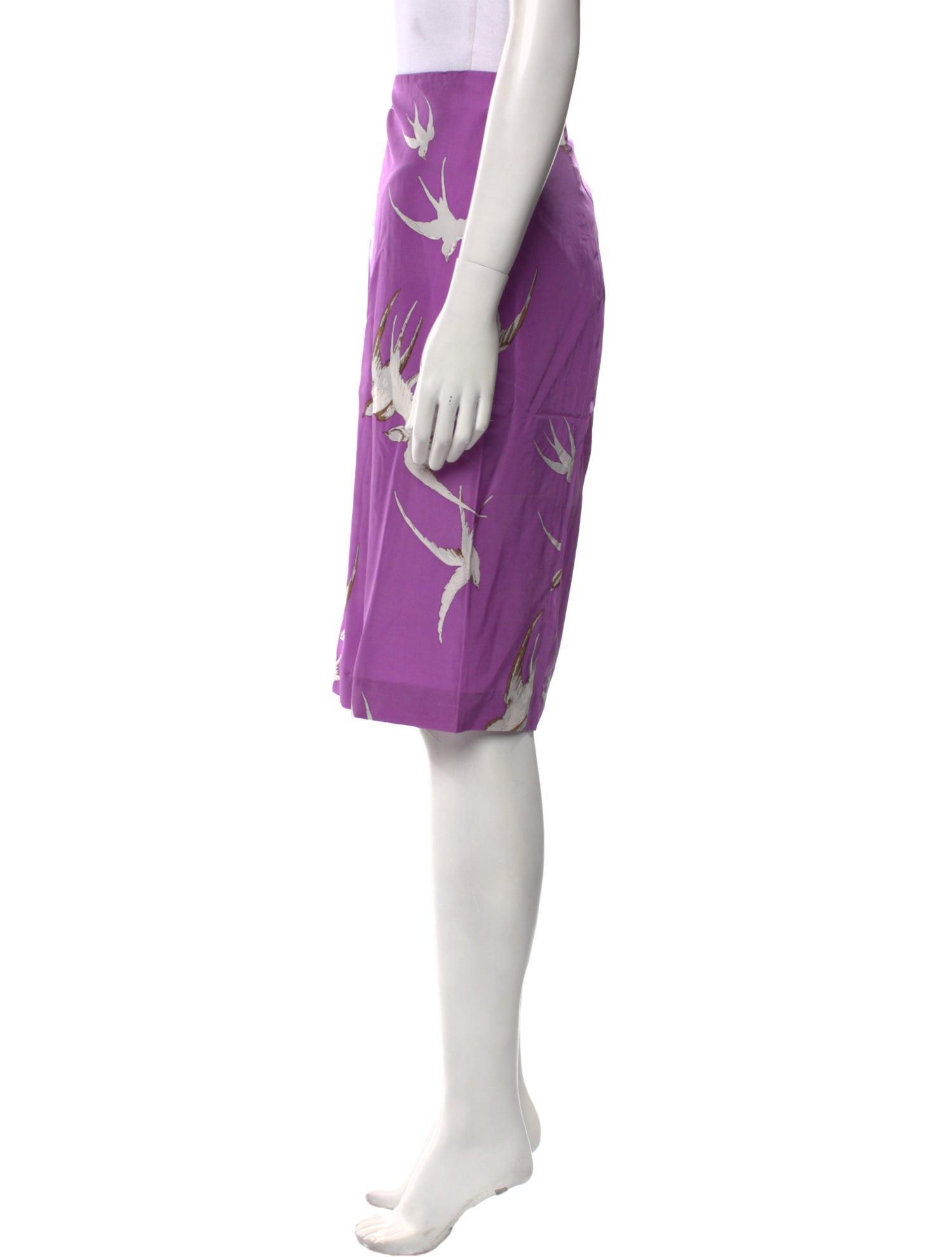 Samantha Sung Silk Knee-Length Skirt