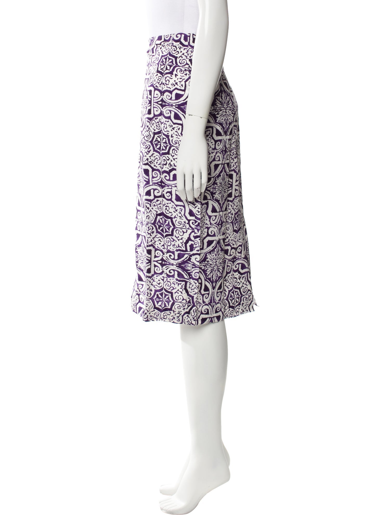 Samantha Sung Silk Knee-Length Skirt