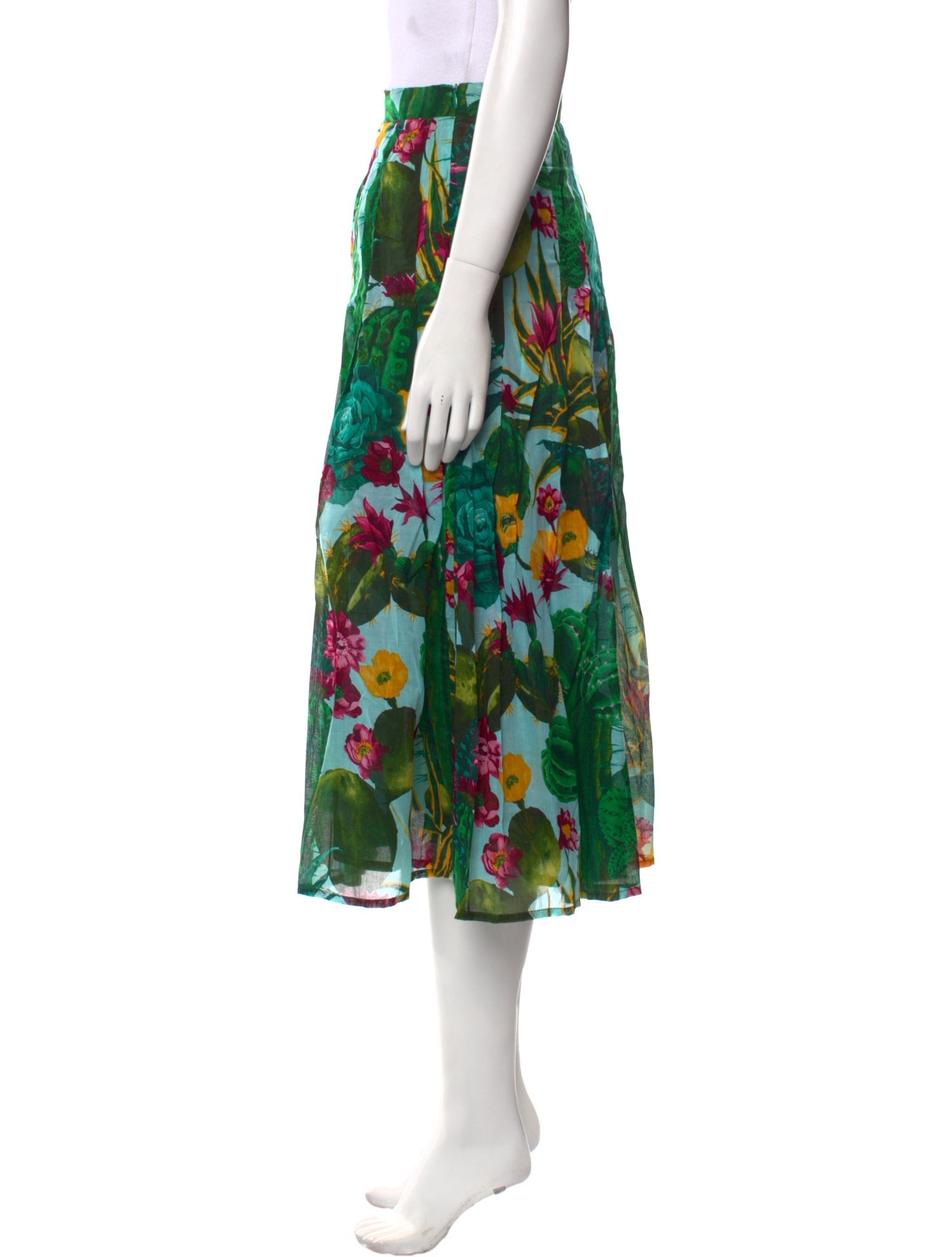 Samantha Sung Floral Print Midi Length Skirt