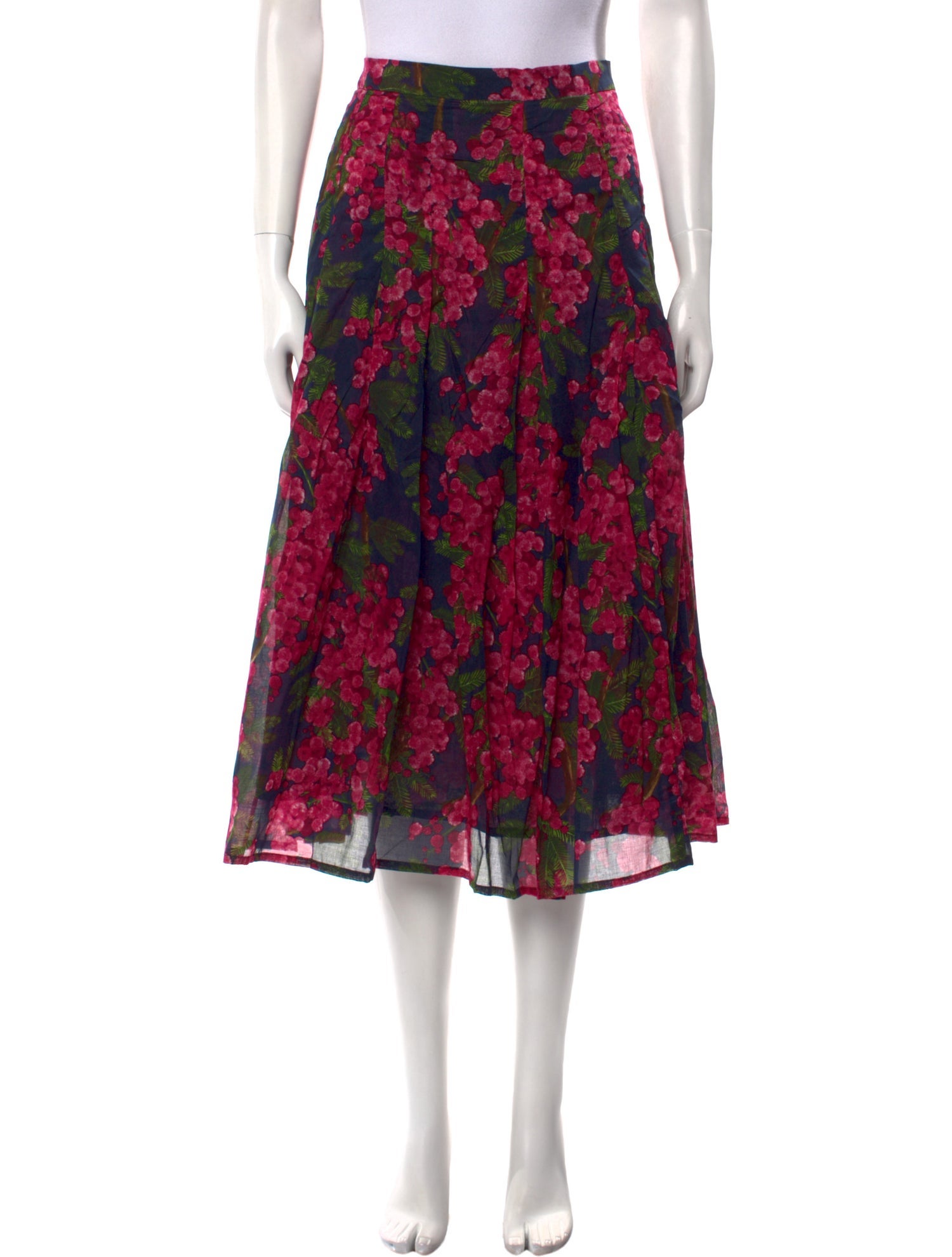 Samantha Sung Floral Print Midi Length Skirt