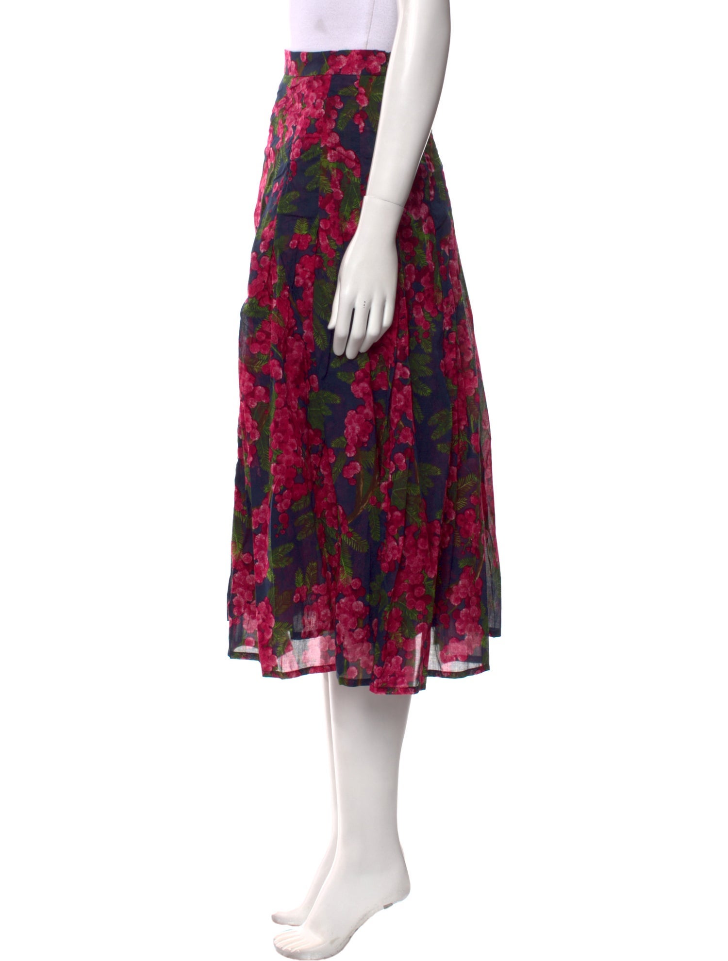 Samantha Sung Floral Print Midi Length Skirt