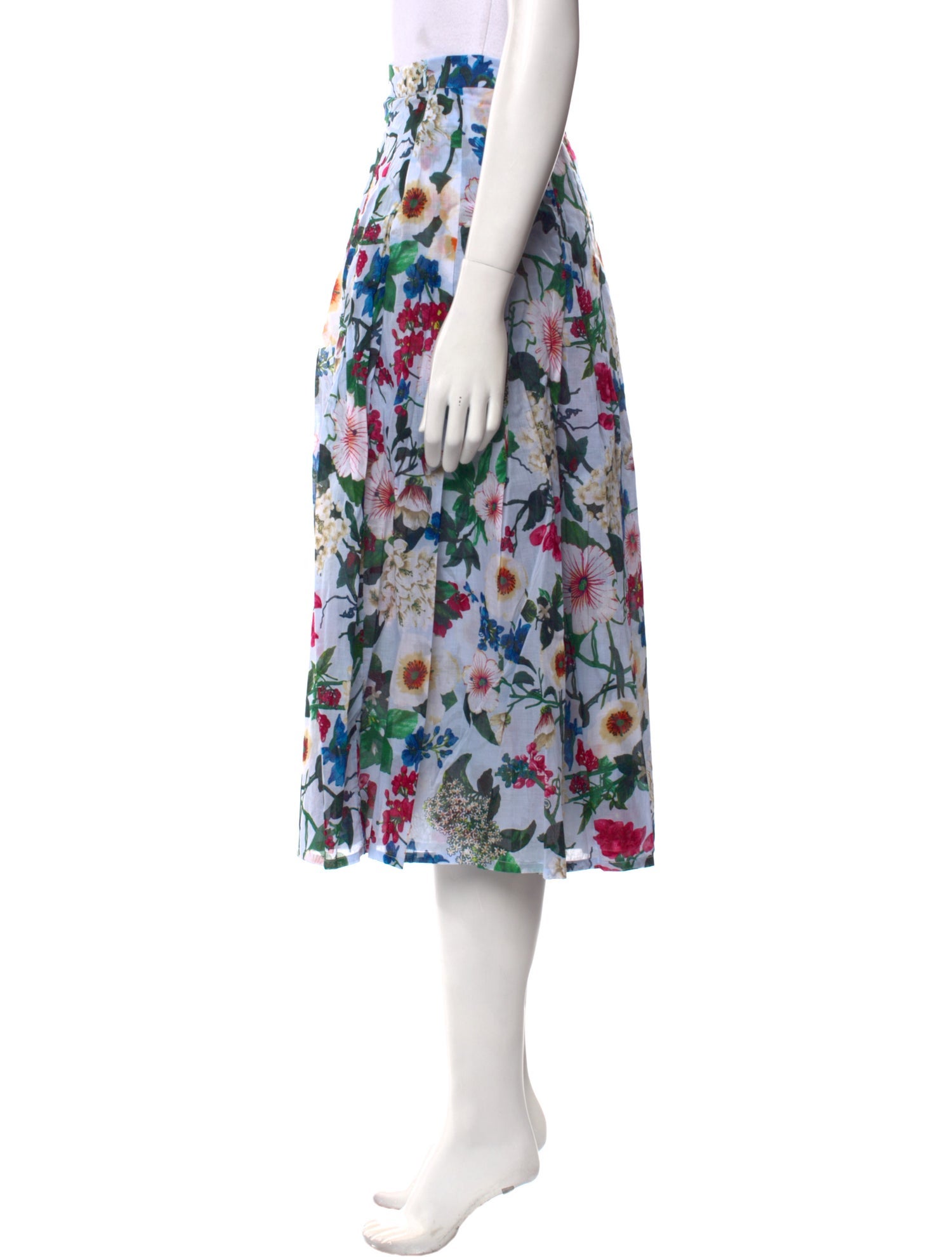 Samantha Sung Floral Print Midi Length Skirt