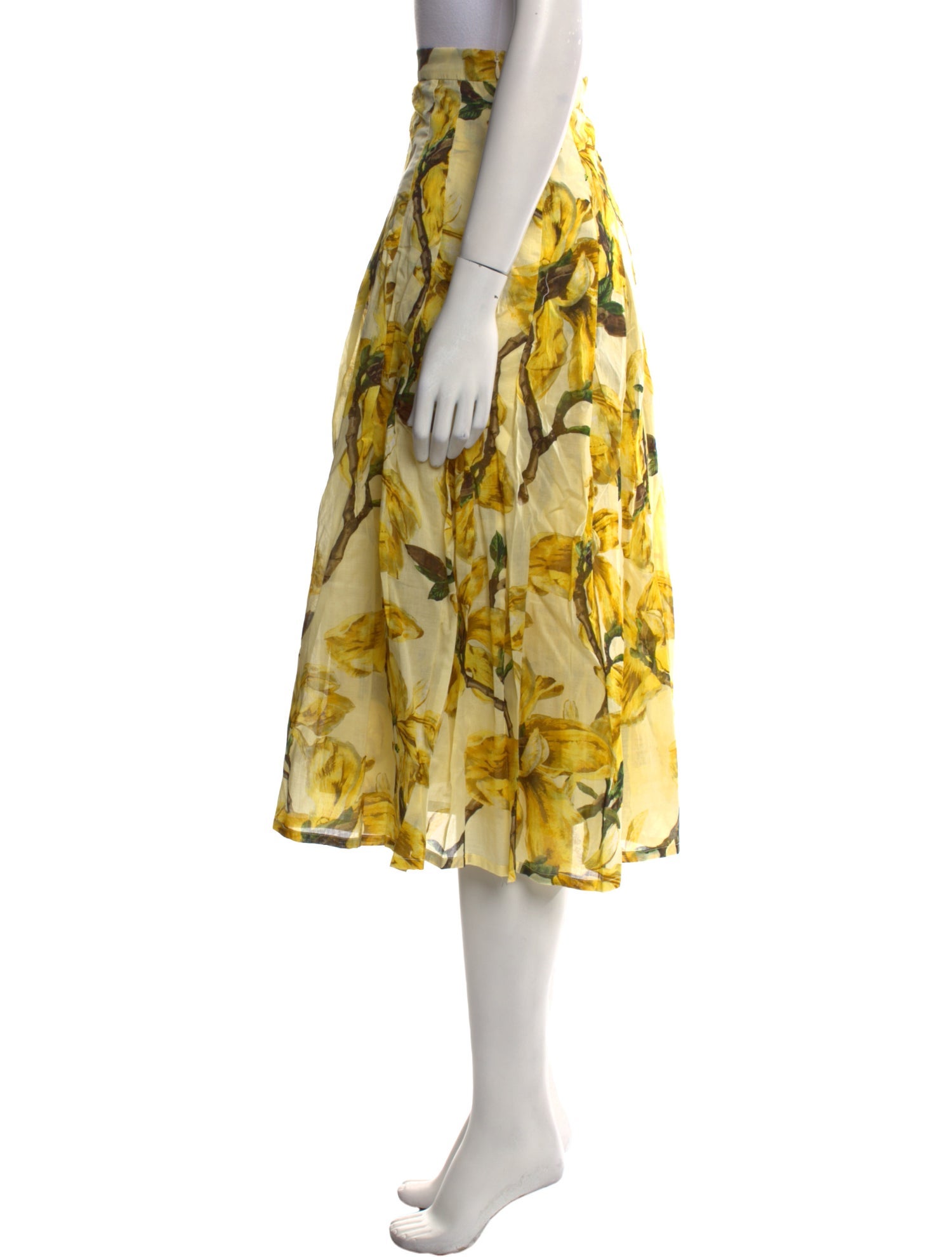 Samantha Sung Floral Print Midi Length Skirt