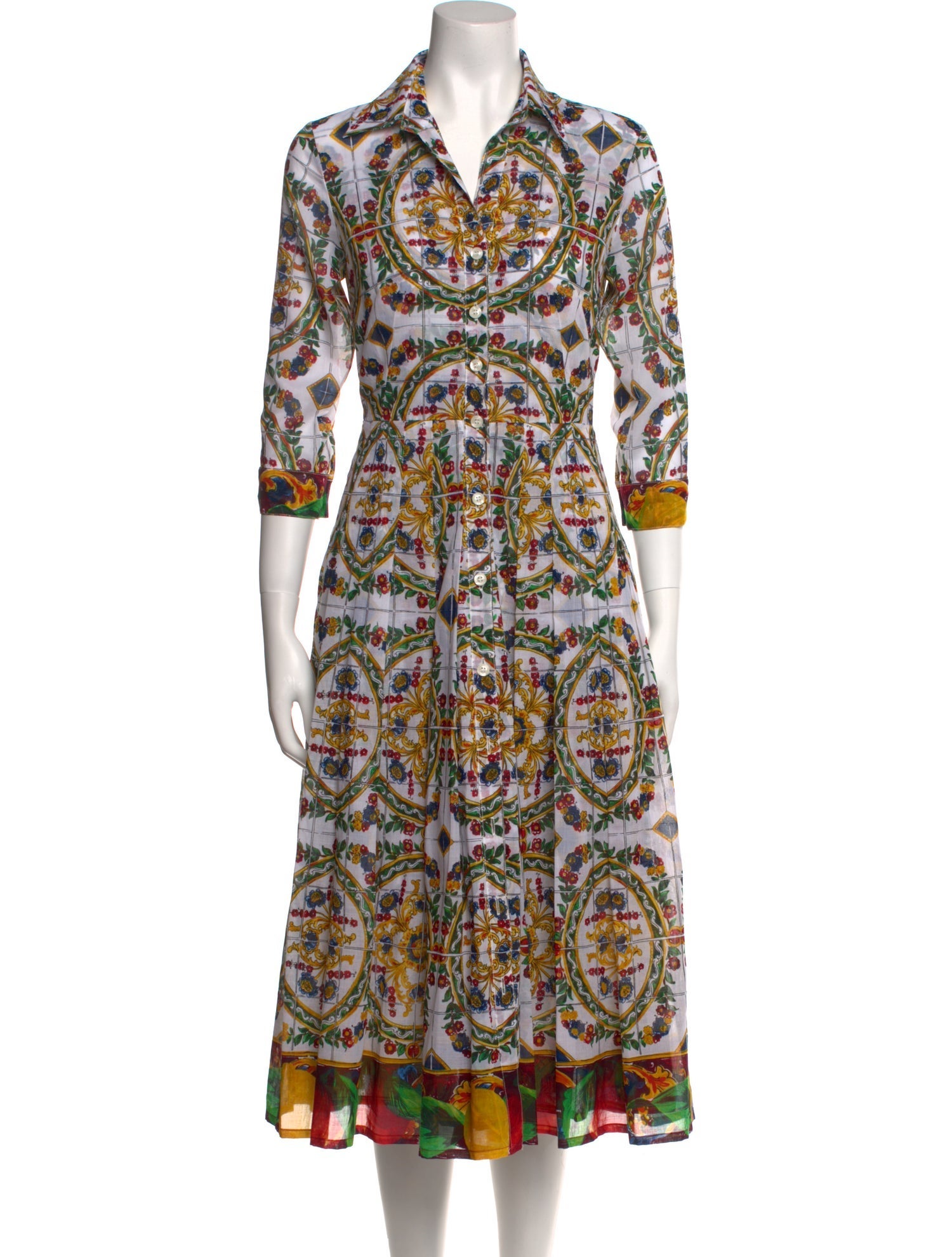 Samantha Sung Paisley Print Midi Length Dress