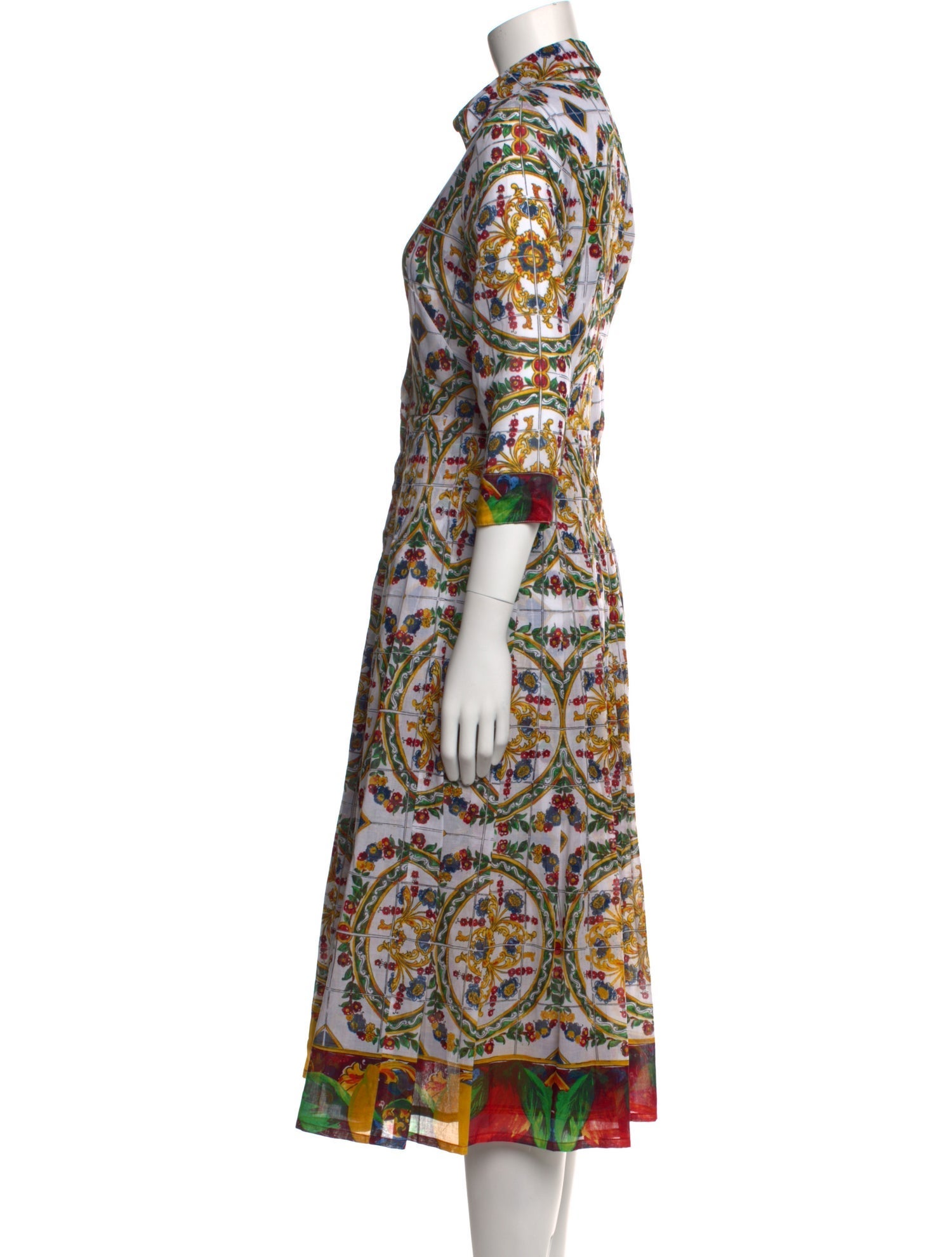 Samantha Sung Paisley Print Midi Length Dress