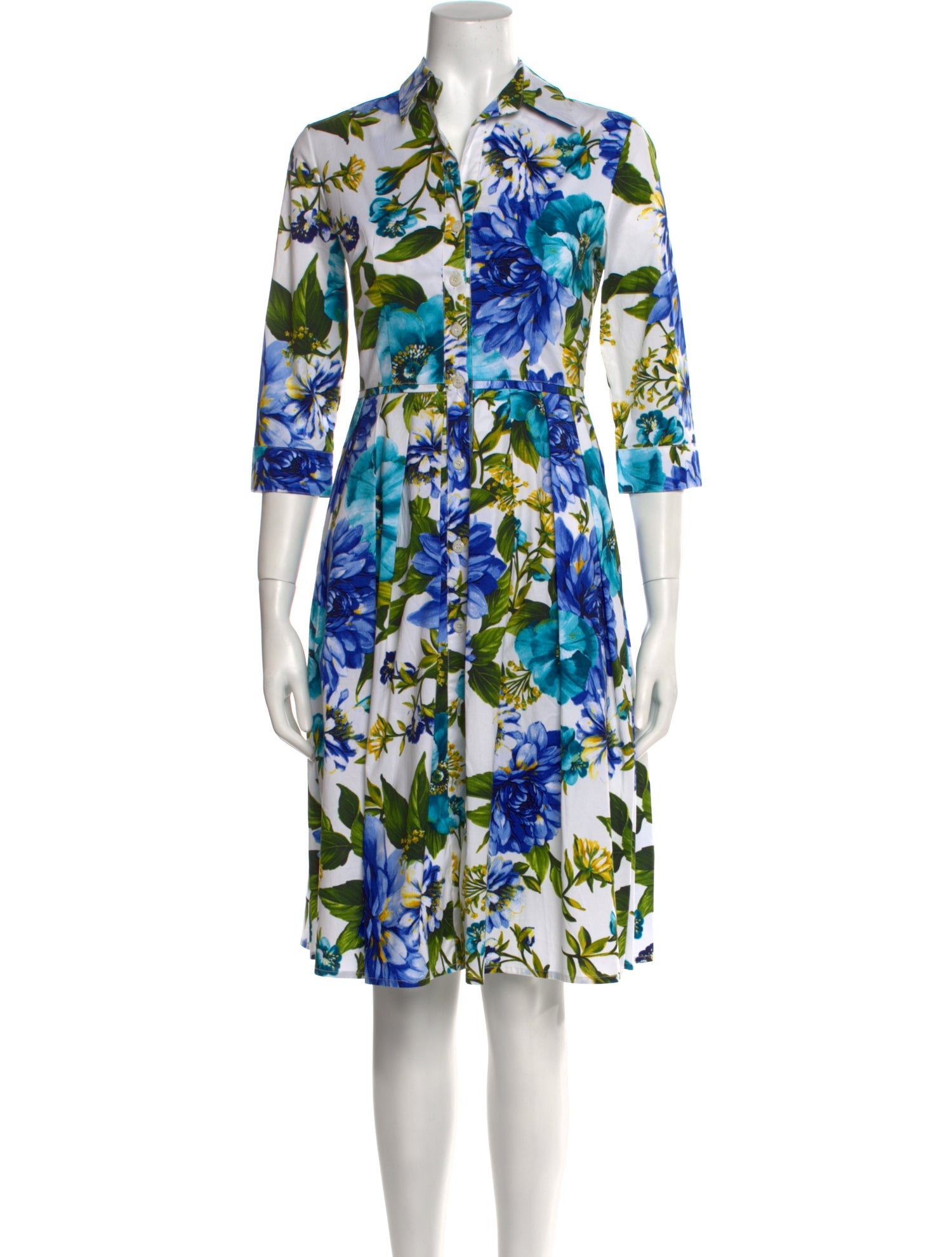 Samantha Sung Floral Print Knee-Length Dress w/ Tags