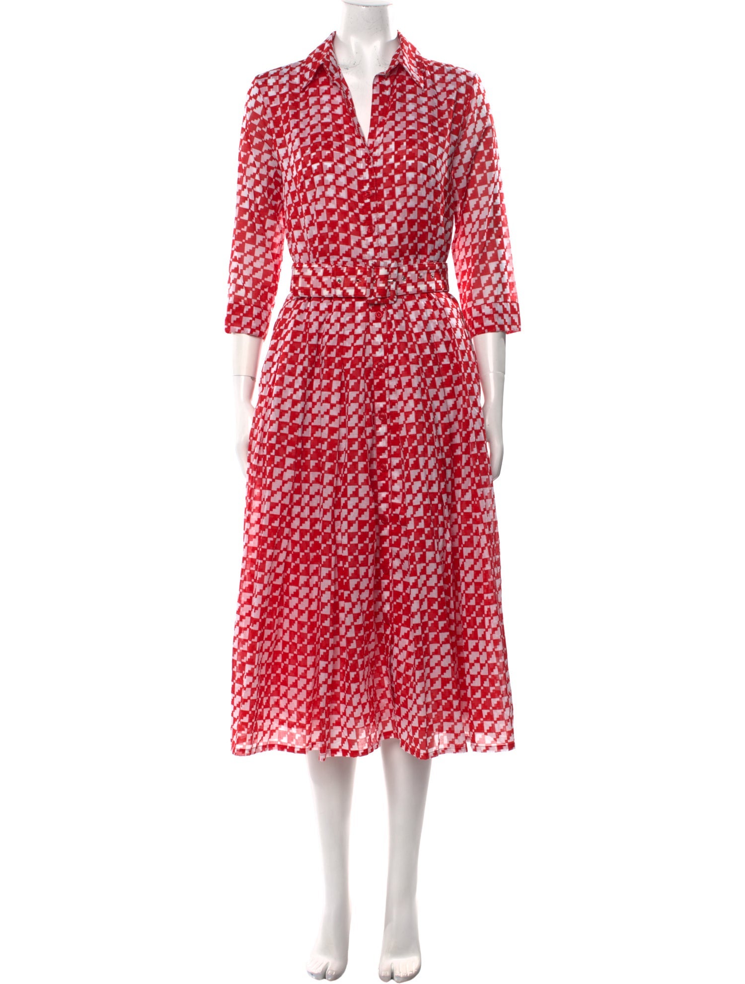 Samantha Sung Printed Midi Length Dress