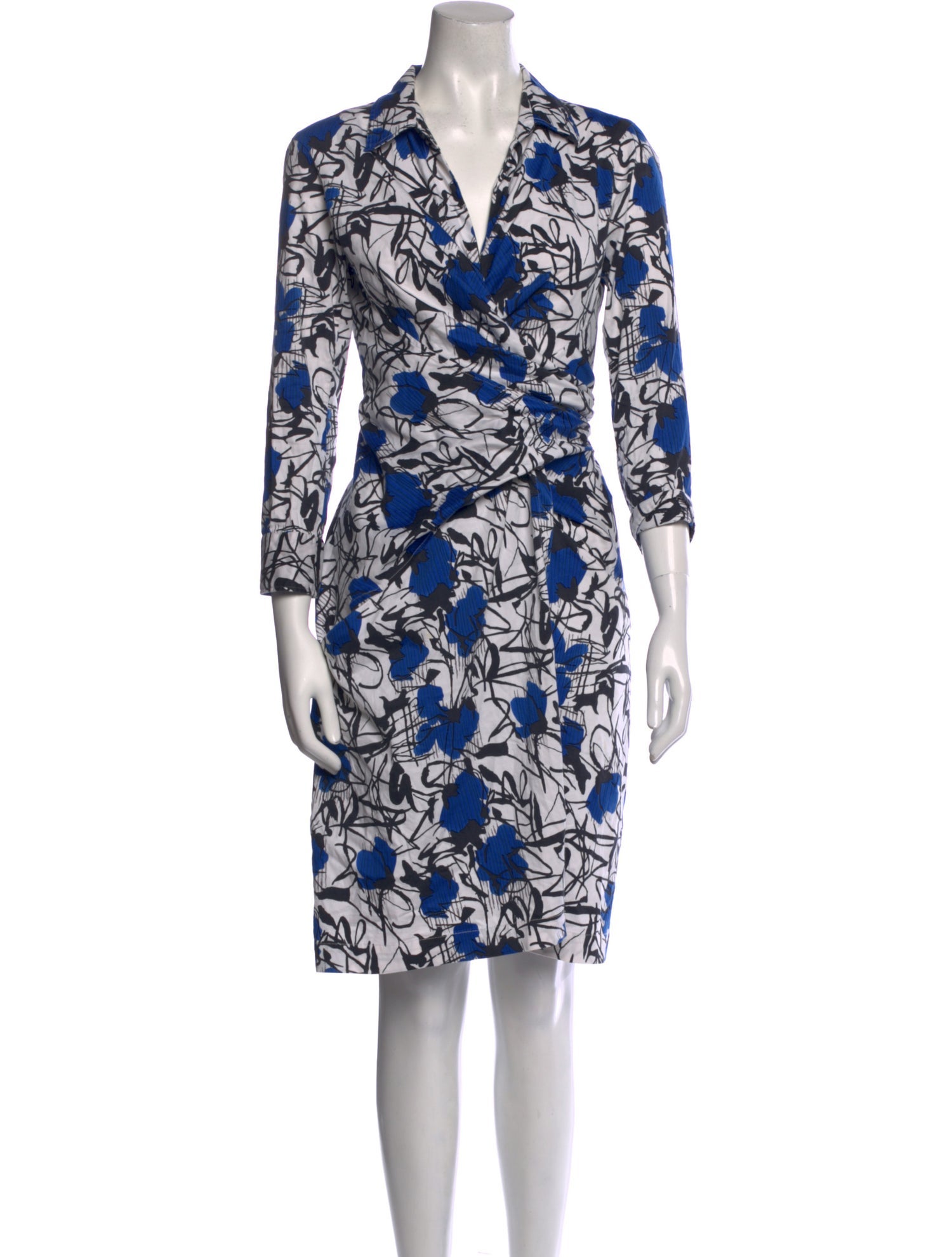Samantha Sung Floral Print Knee-Length Dress