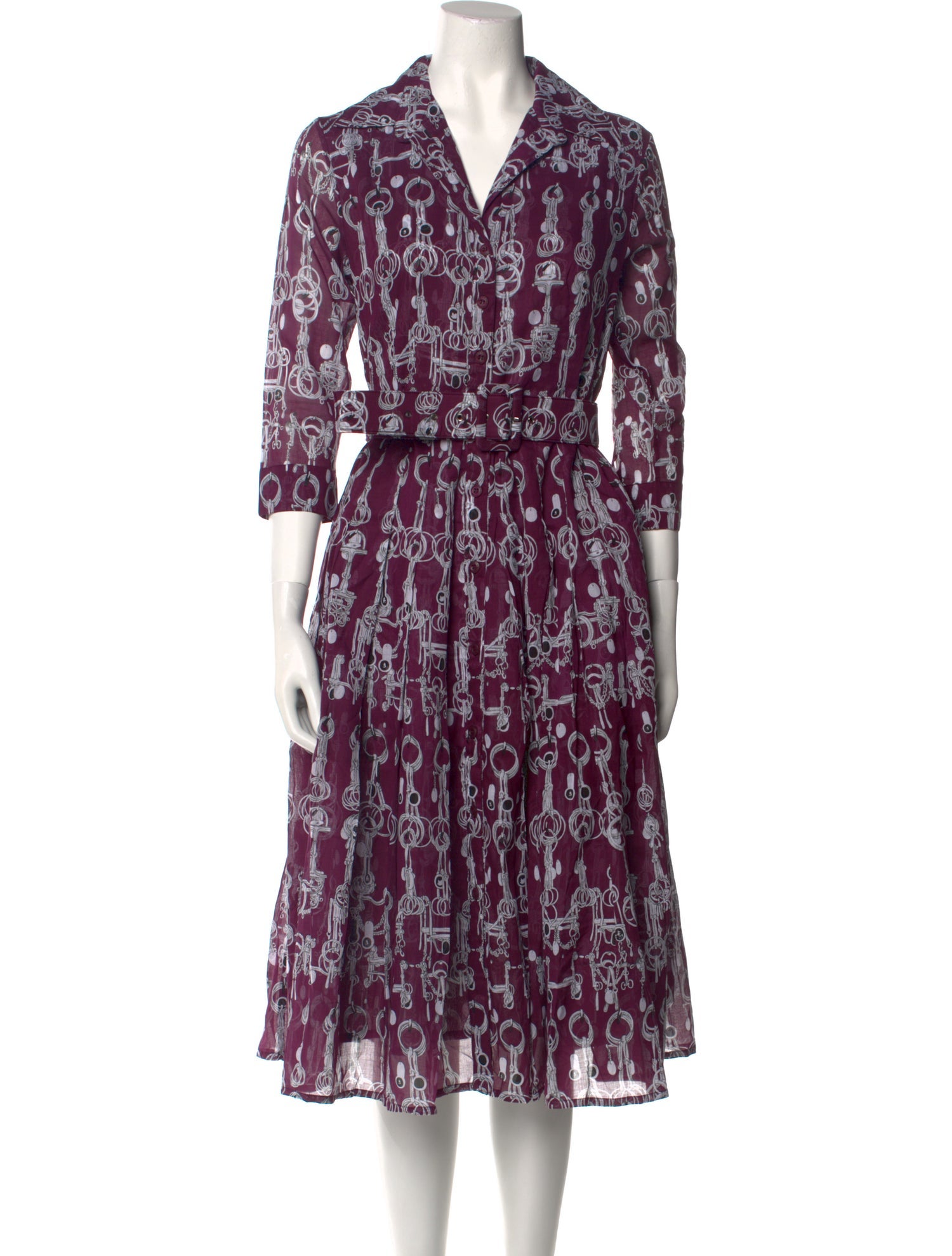 Samantha Sung Printed Midi Length Dress