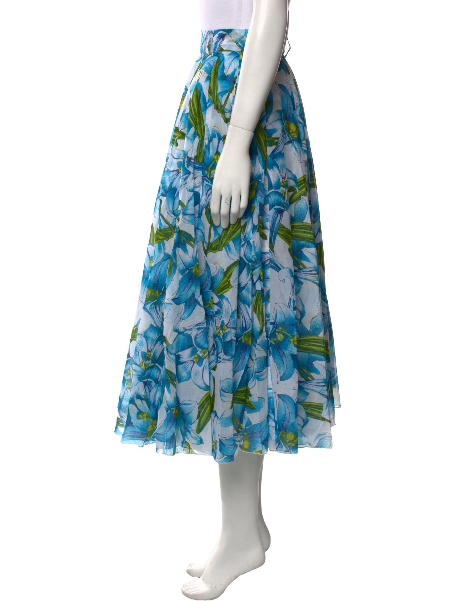 Samantha Sung Floral Print Midi Length Skirt