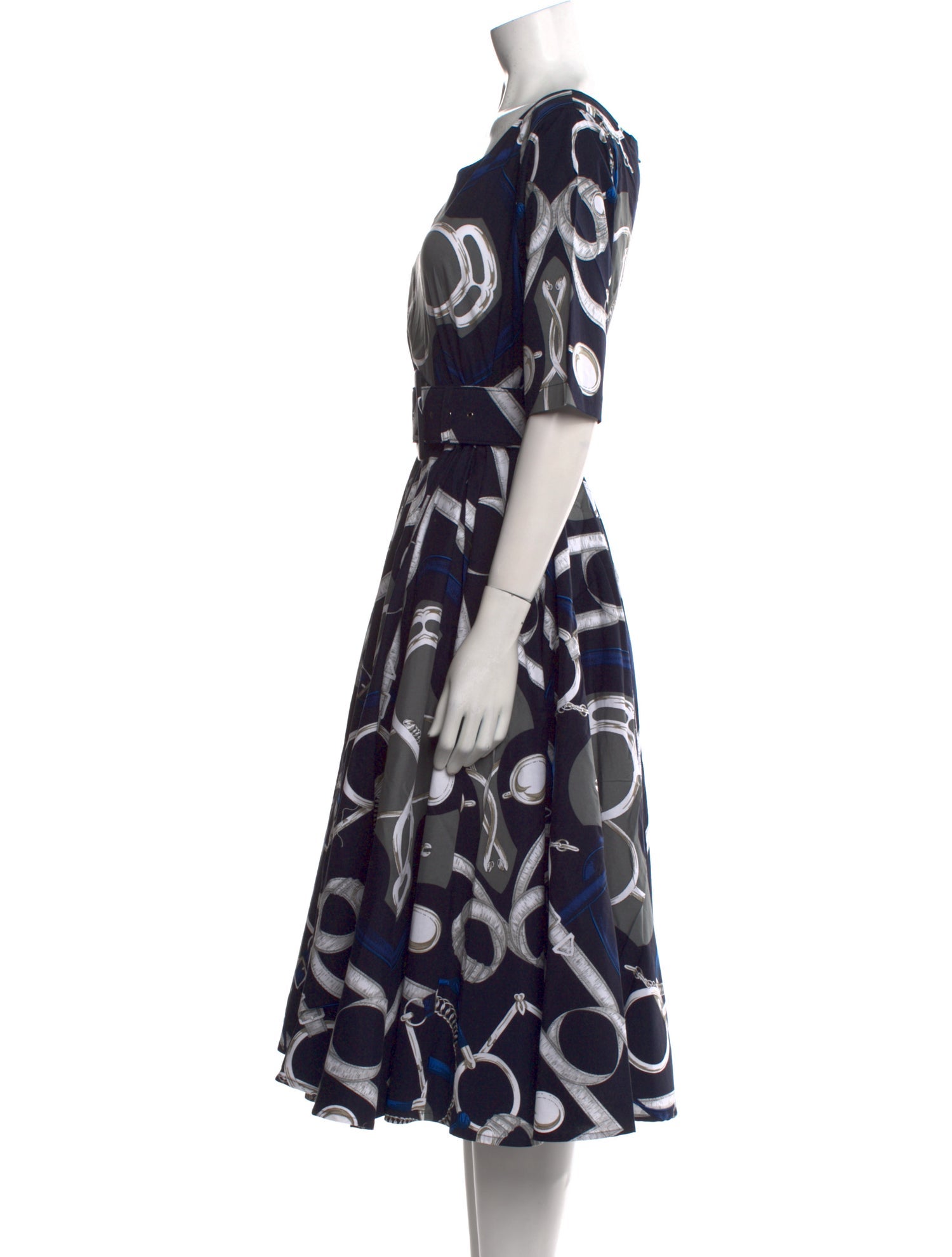 Samantha Sung Printed Midi Length Dress w/ Tags