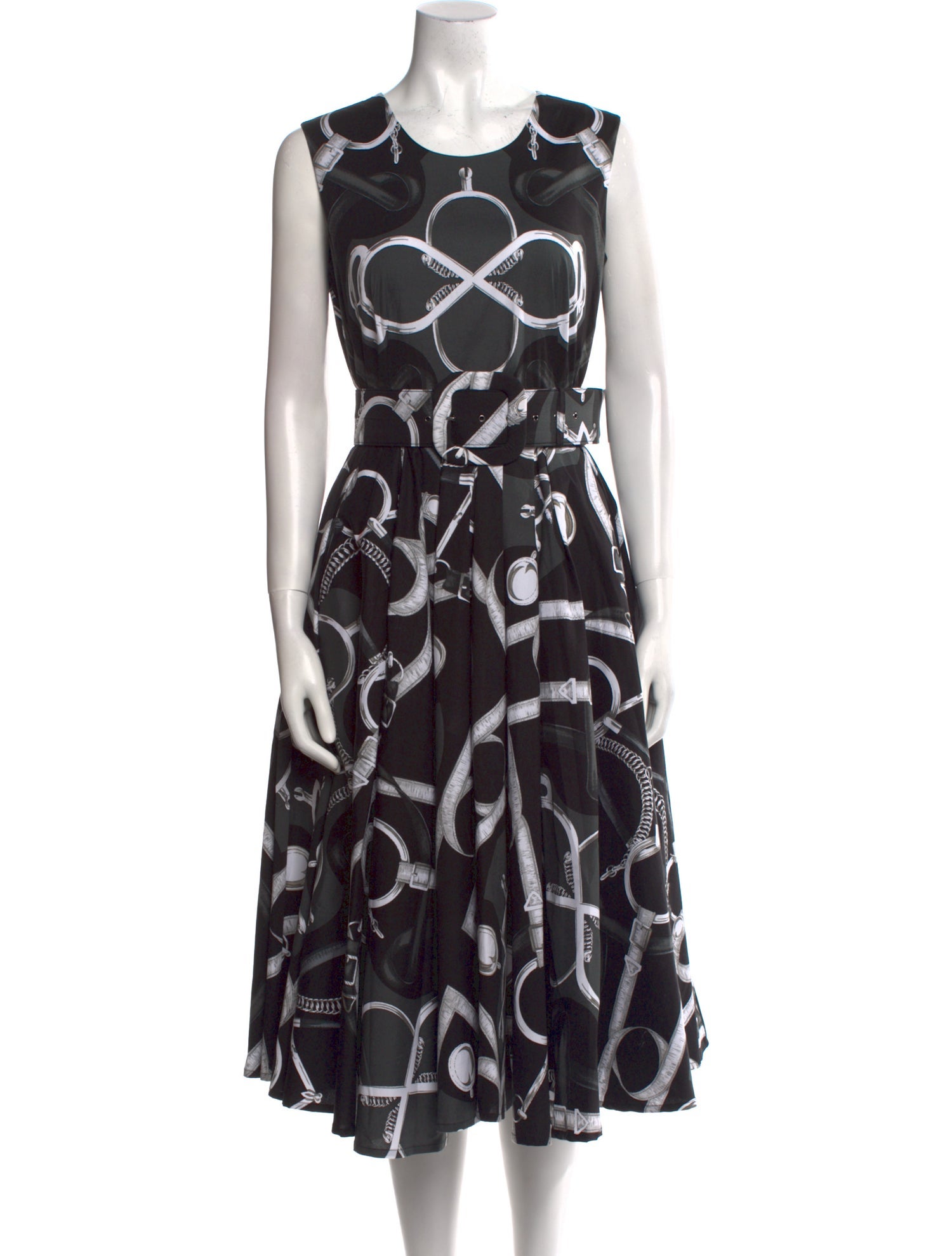 Samantha Sung Printed Midi Length Dress w/ Tags