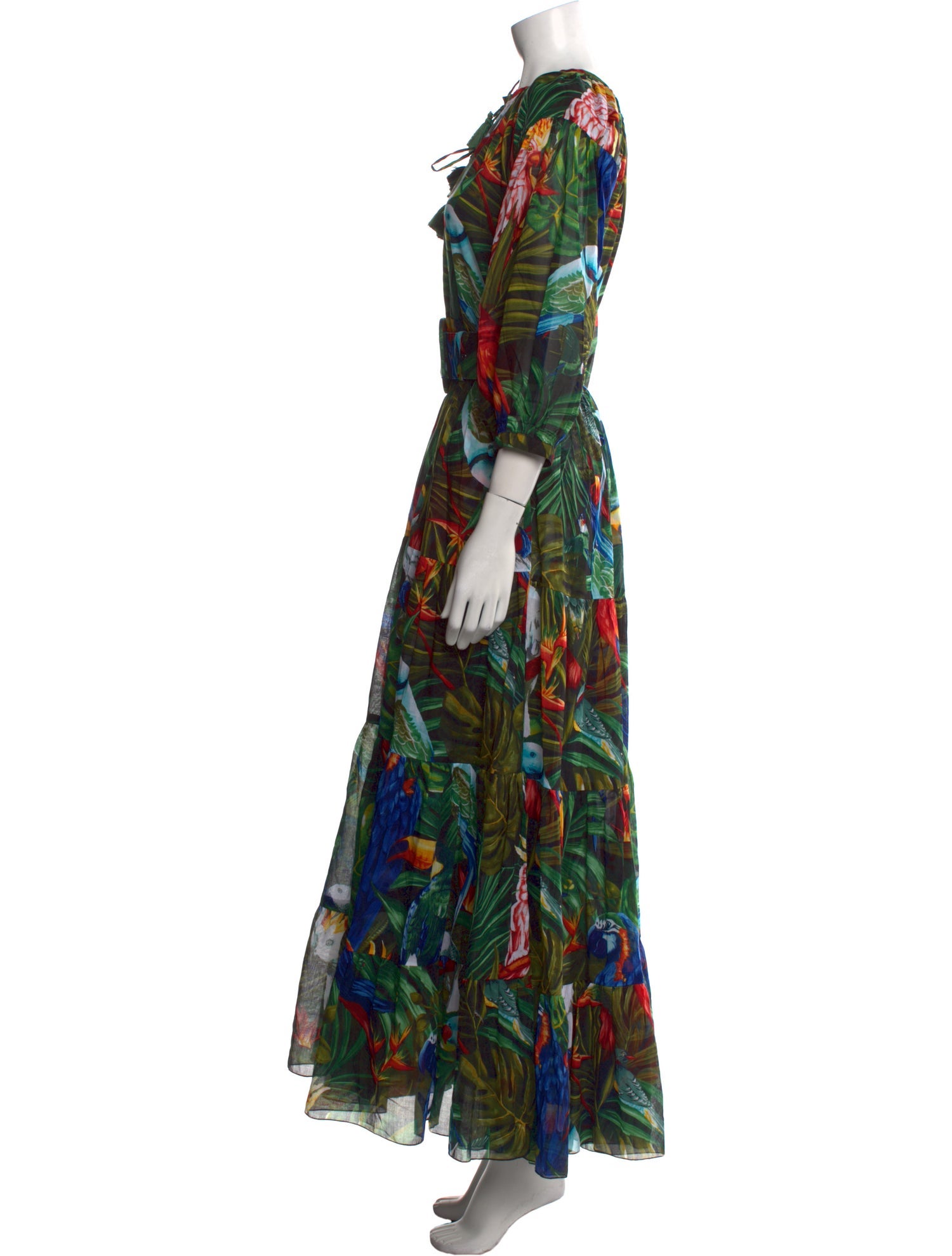 Samantha Sung Floral Print Long Dress w/ Tags