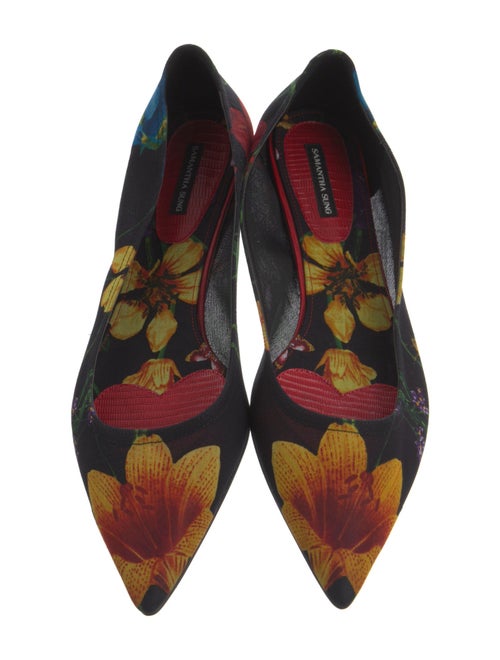 Samantha Sung Mesh Floral Print Ballet Flats