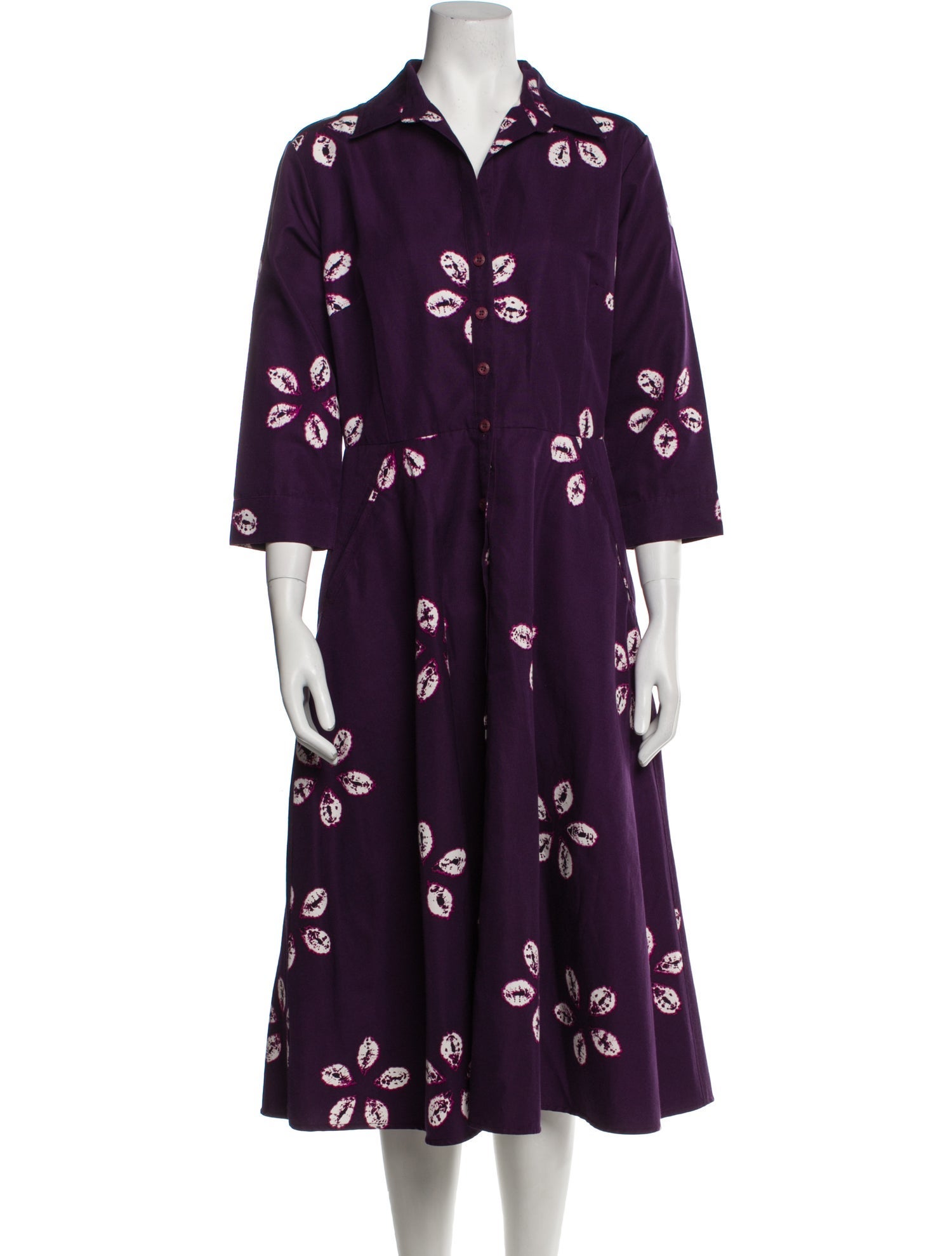 Samantha Sung Silk Midi Length Dress