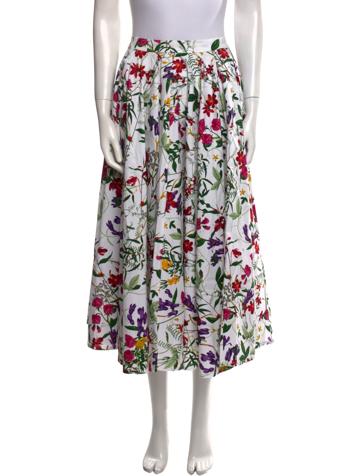 Samantha Sung Floral Print Midi Length Skirt