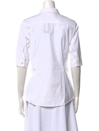 Samantha Sung Three-Quarter Sleeve Button-Up Top