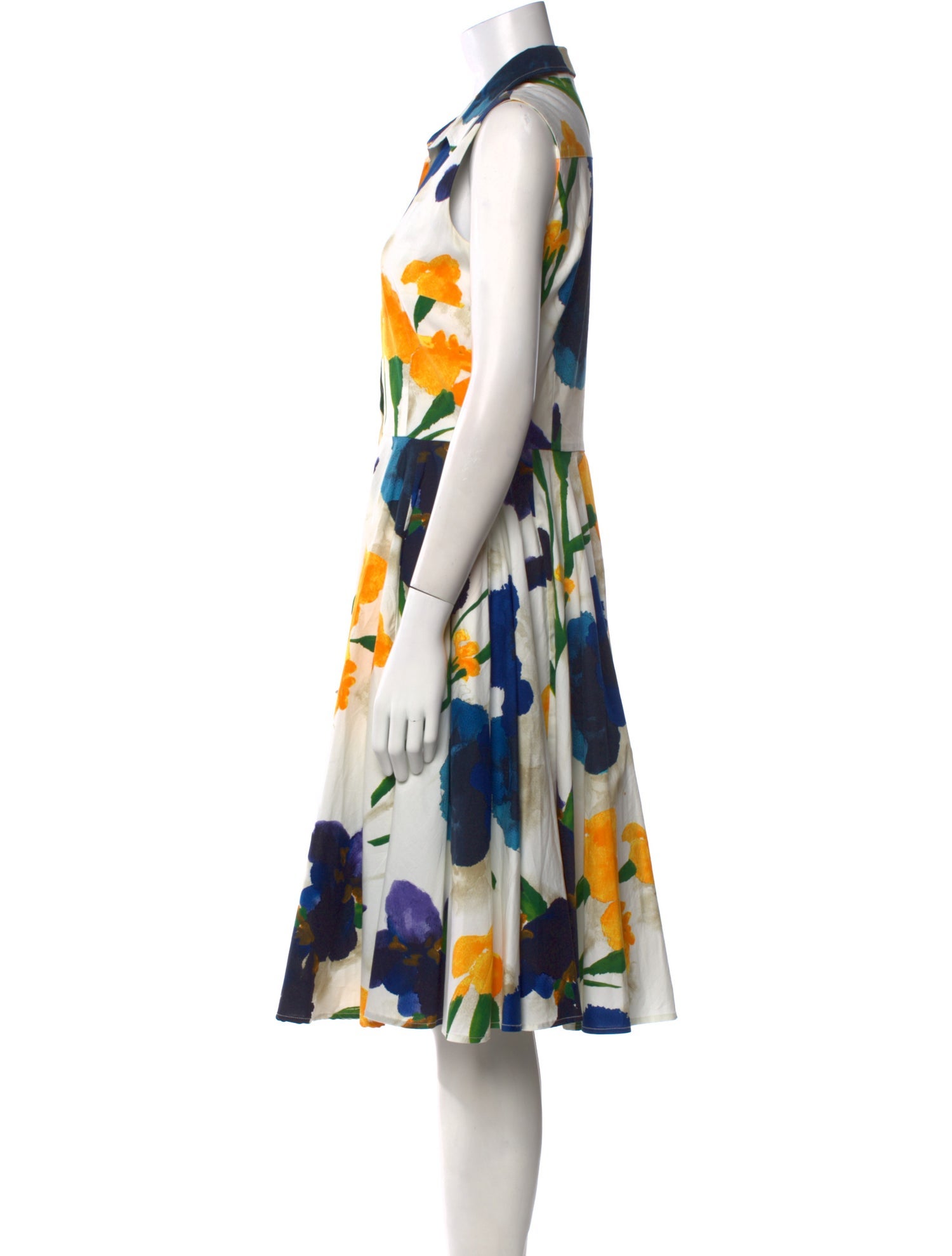 Samantha Sung Floral Print Knee-Length Dress