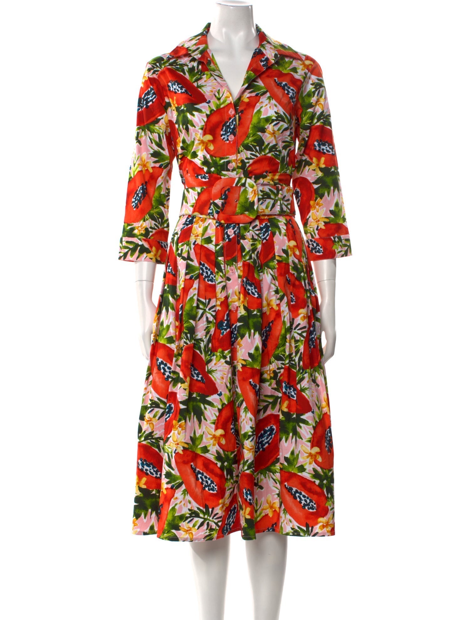 Samantha Sung Printed Midi Length Dress w/ Tags
