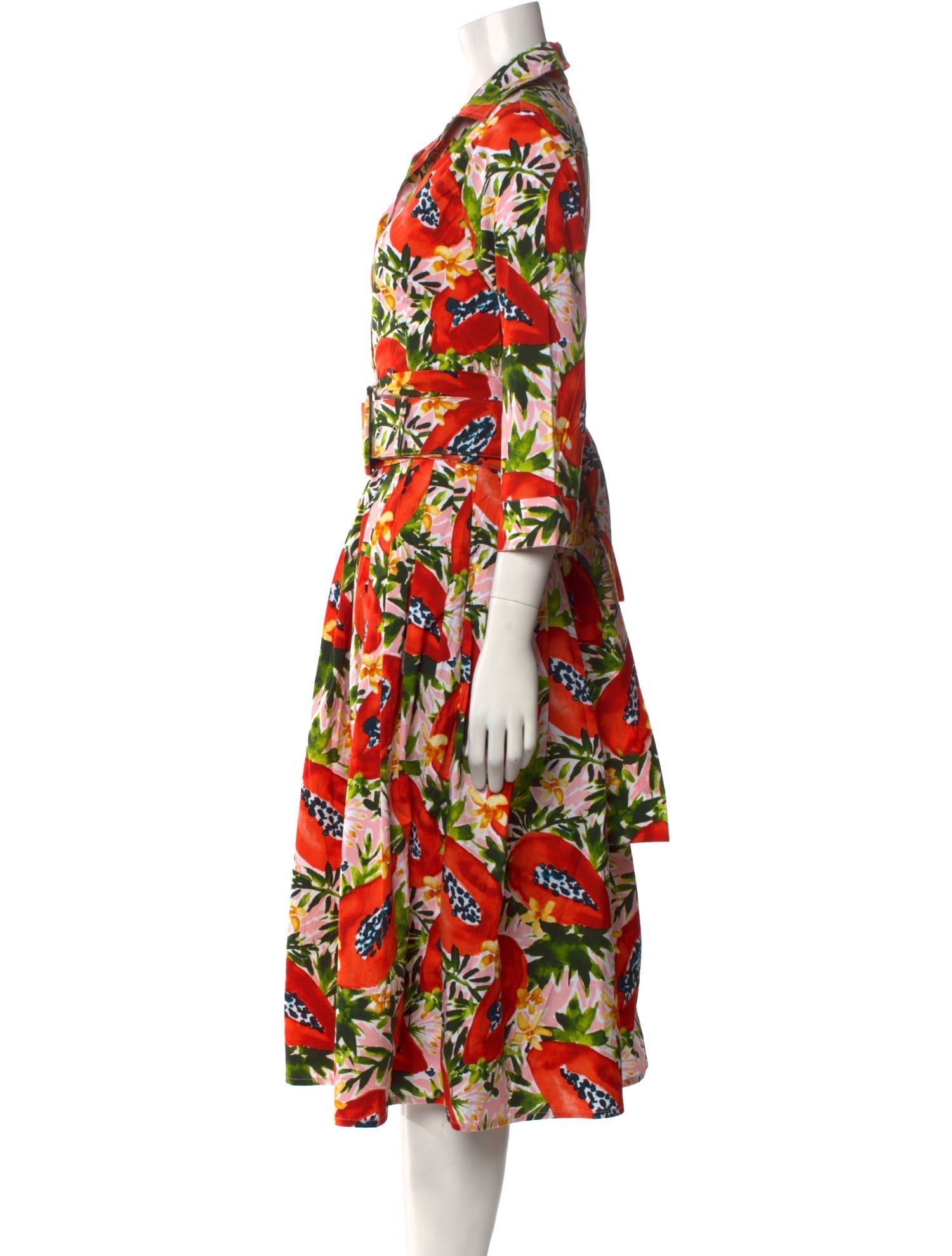 Samantha Sung Printed Midi Length Dress w/ Tags