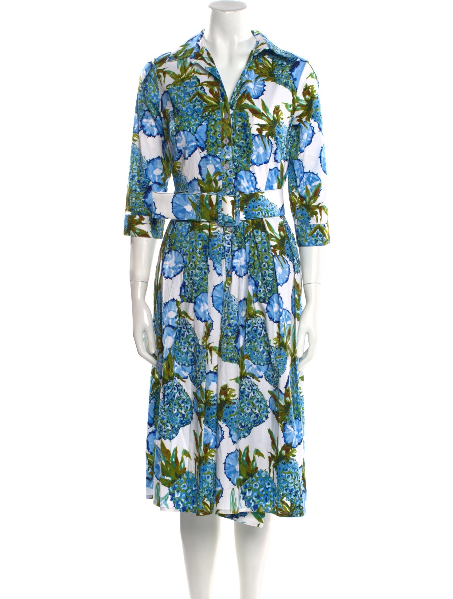 Samantha Sung Floral Print Midi Length Dress w/ Tags