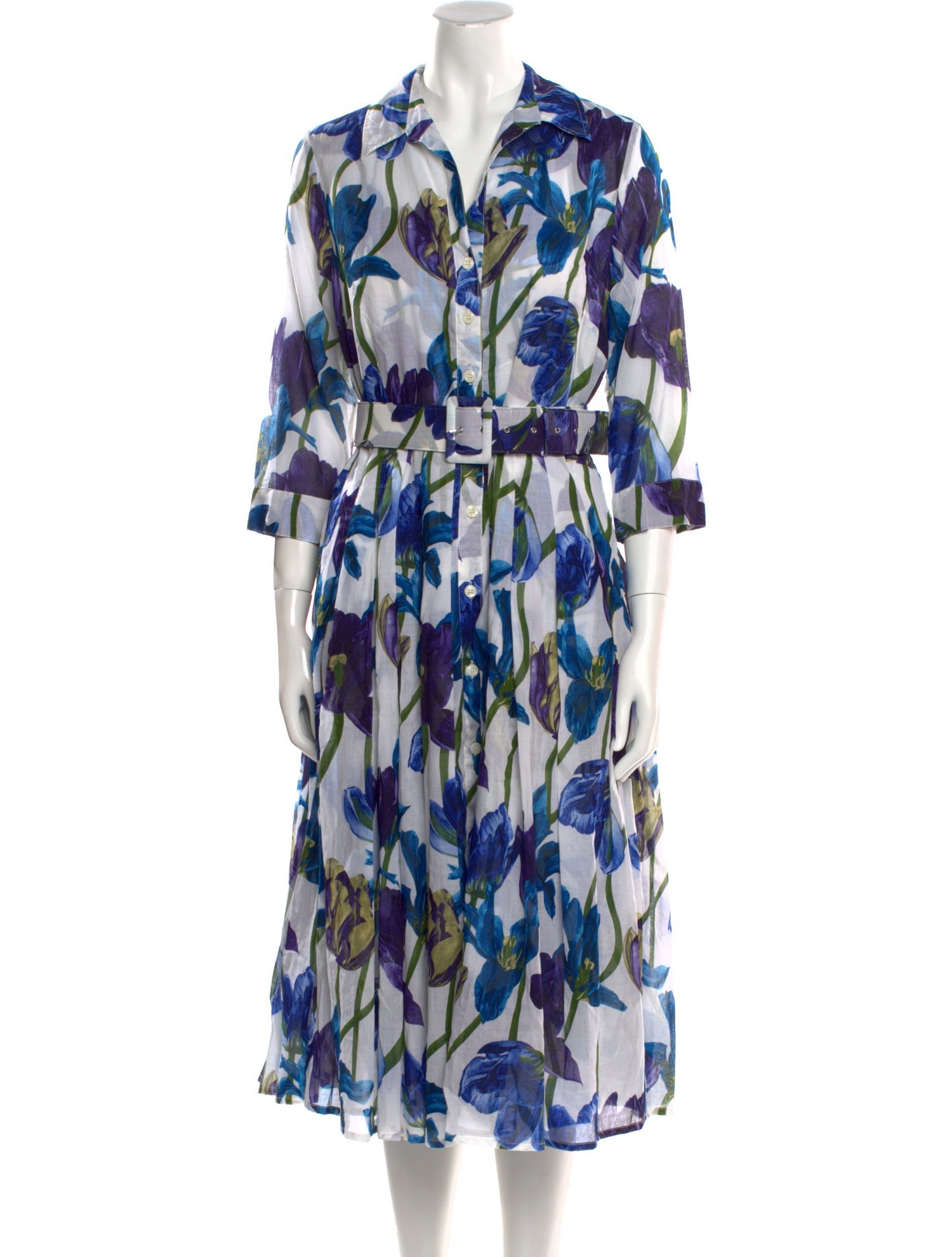 Samantha Sung Printed Midi Length Dress w/ Tags