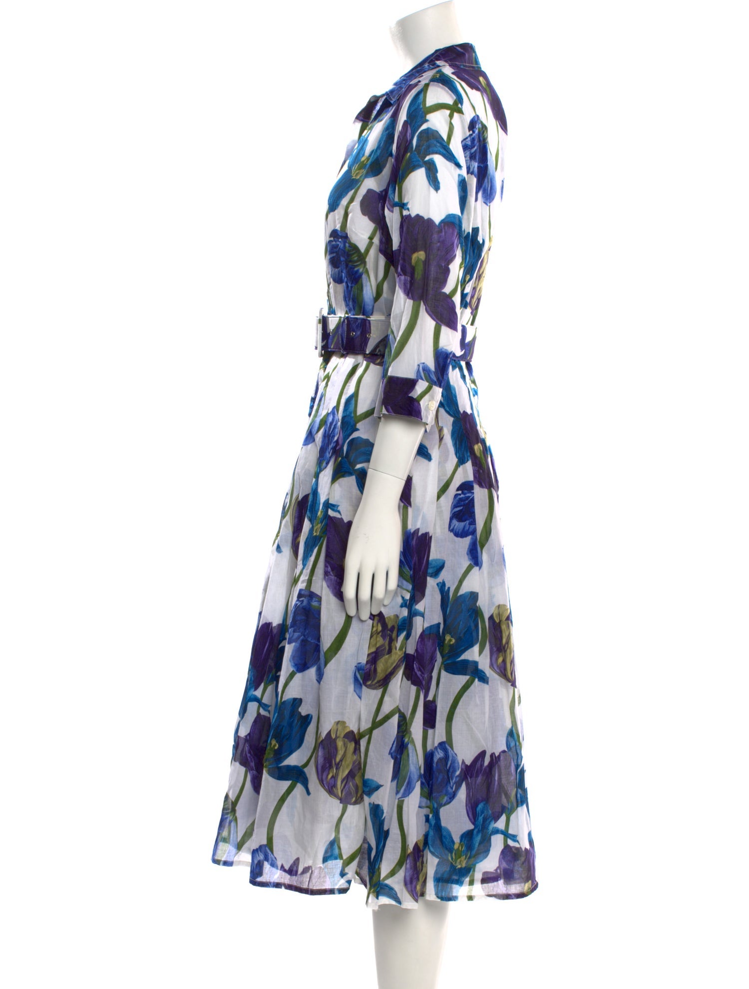 Samantha Sung Printed Midi Length Dress w/ Tags
