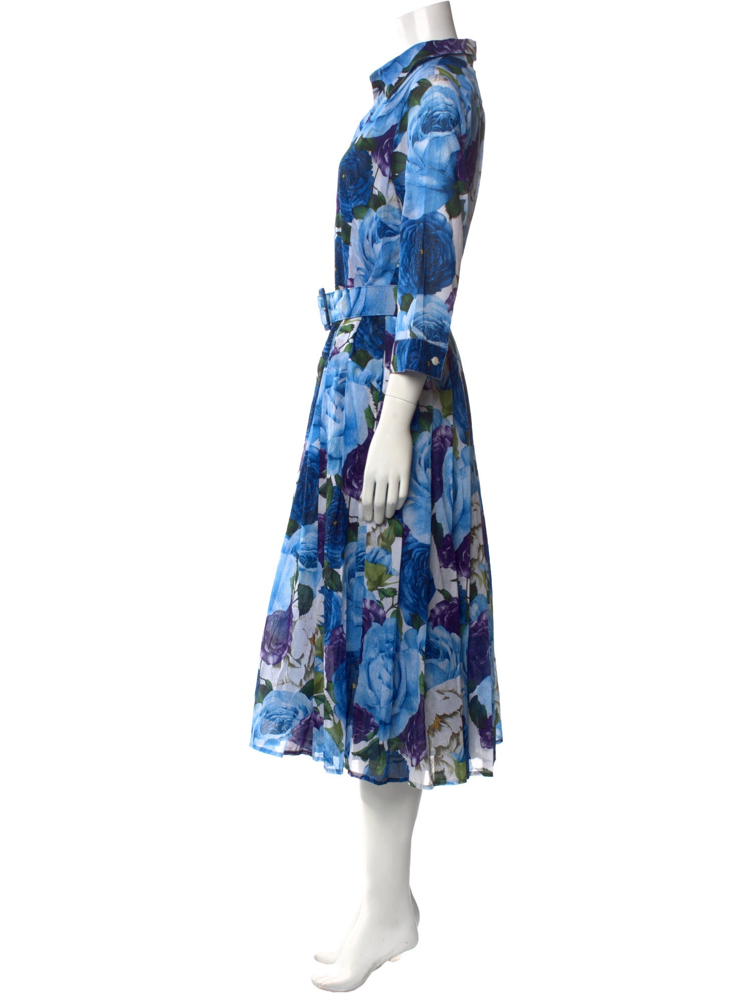 Samantha Sung Floral Print Midi Length Dress w/ Tags