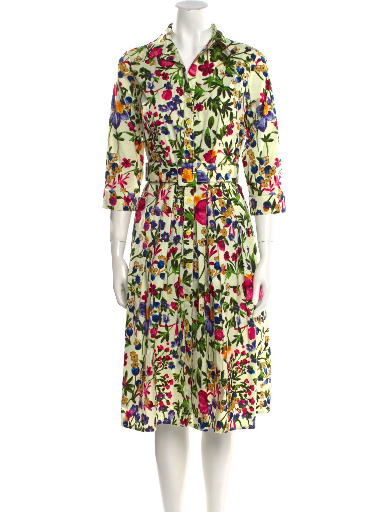 Samantha Sung Floral Print Knee-Length Dress w/ Tags